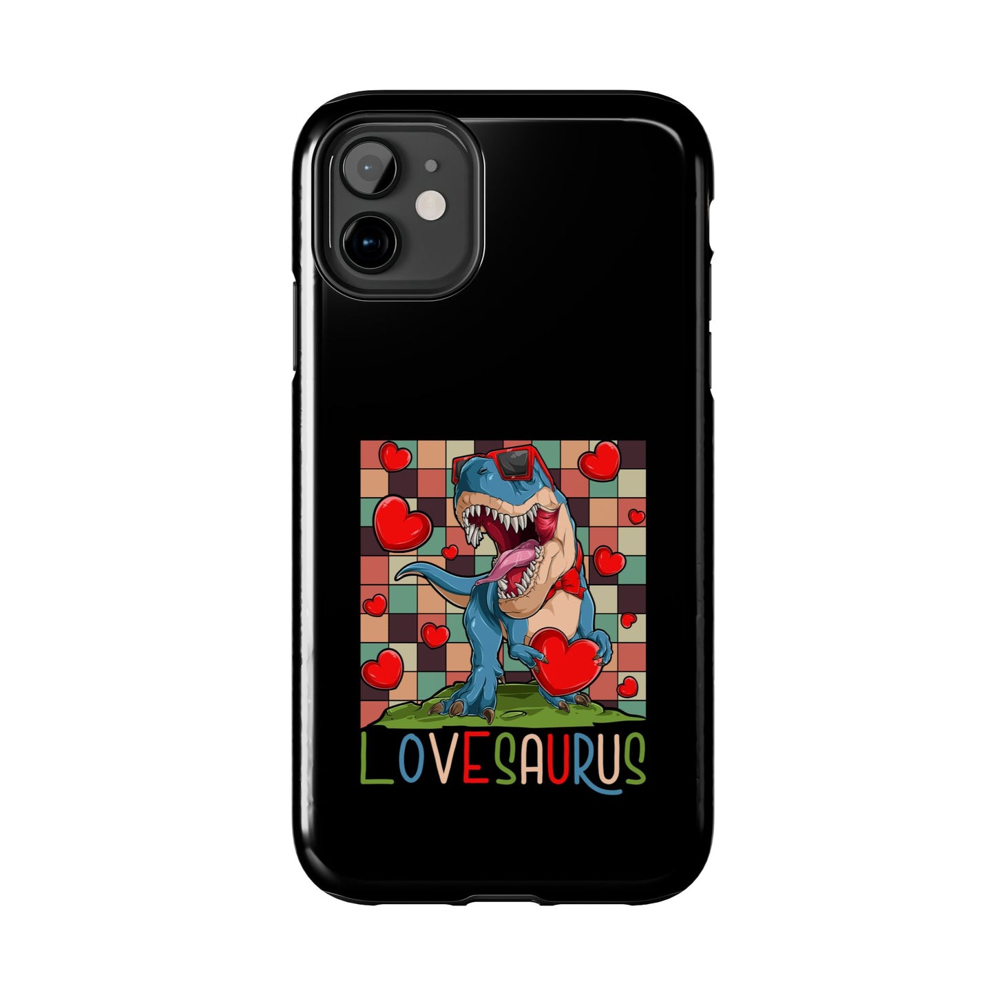 'Lovesaurus' Cute T-Rex Valentine Design - Tough Phone Case