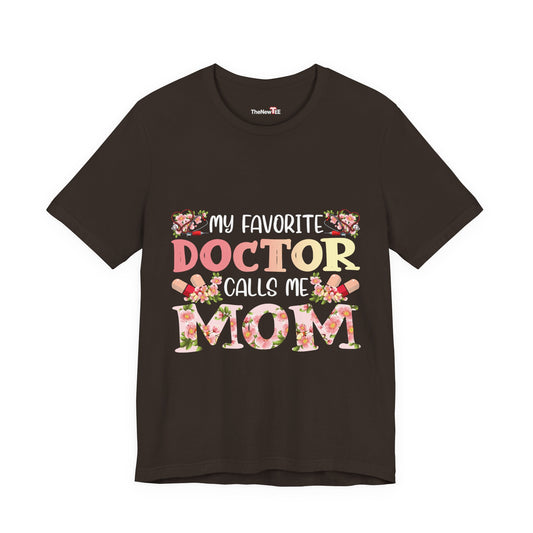 Doctor Mom Floral Healthcare Hero T-shirt