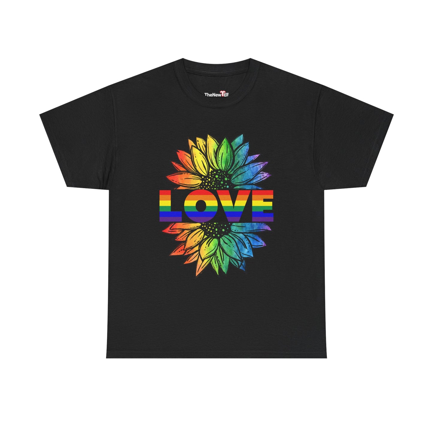 Love Sunflower Floral Lgbtq Rainbow Flag Gay Pride Ally - Unisex T-Shirt