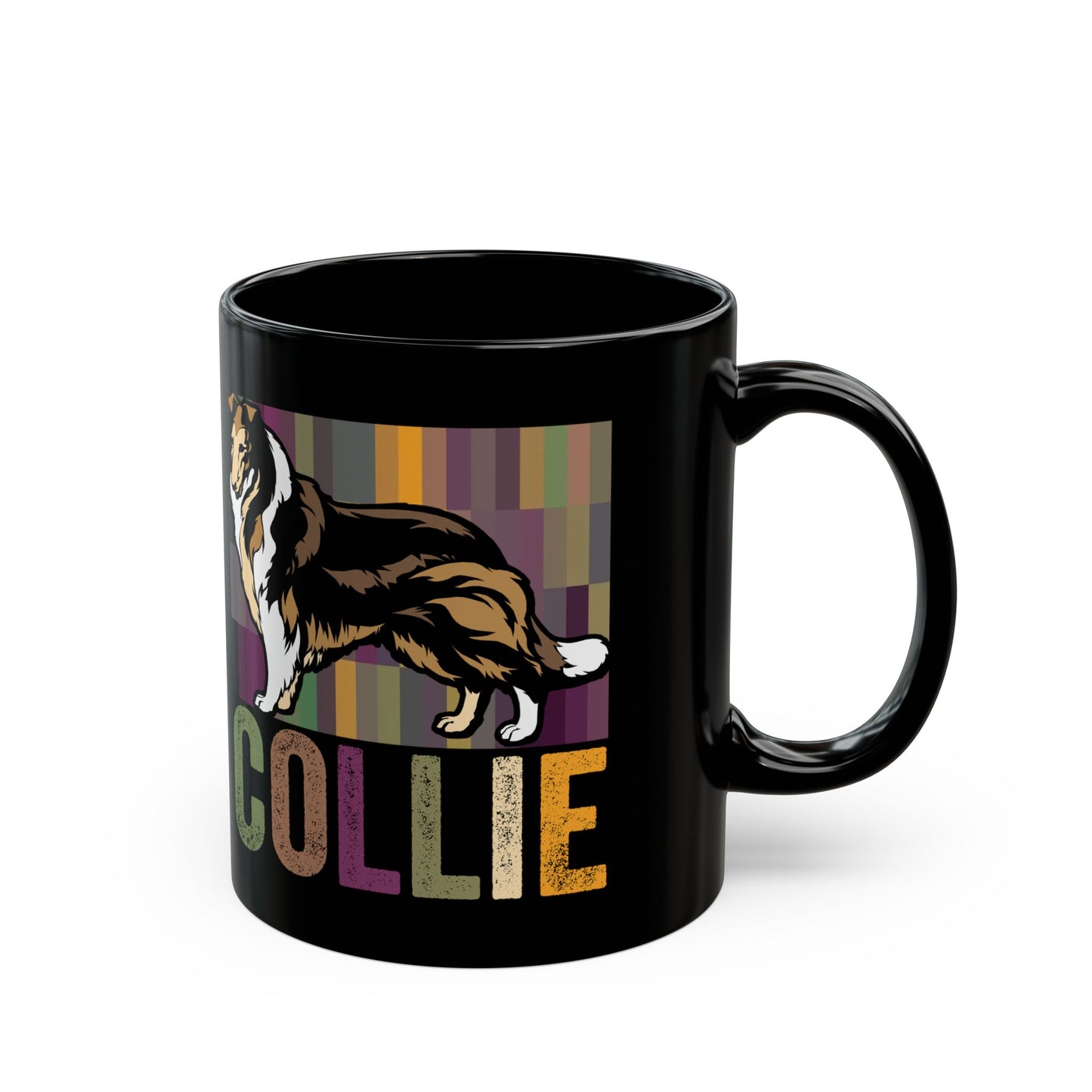 Smooth Collie Vintage Style Dog - Black Mug