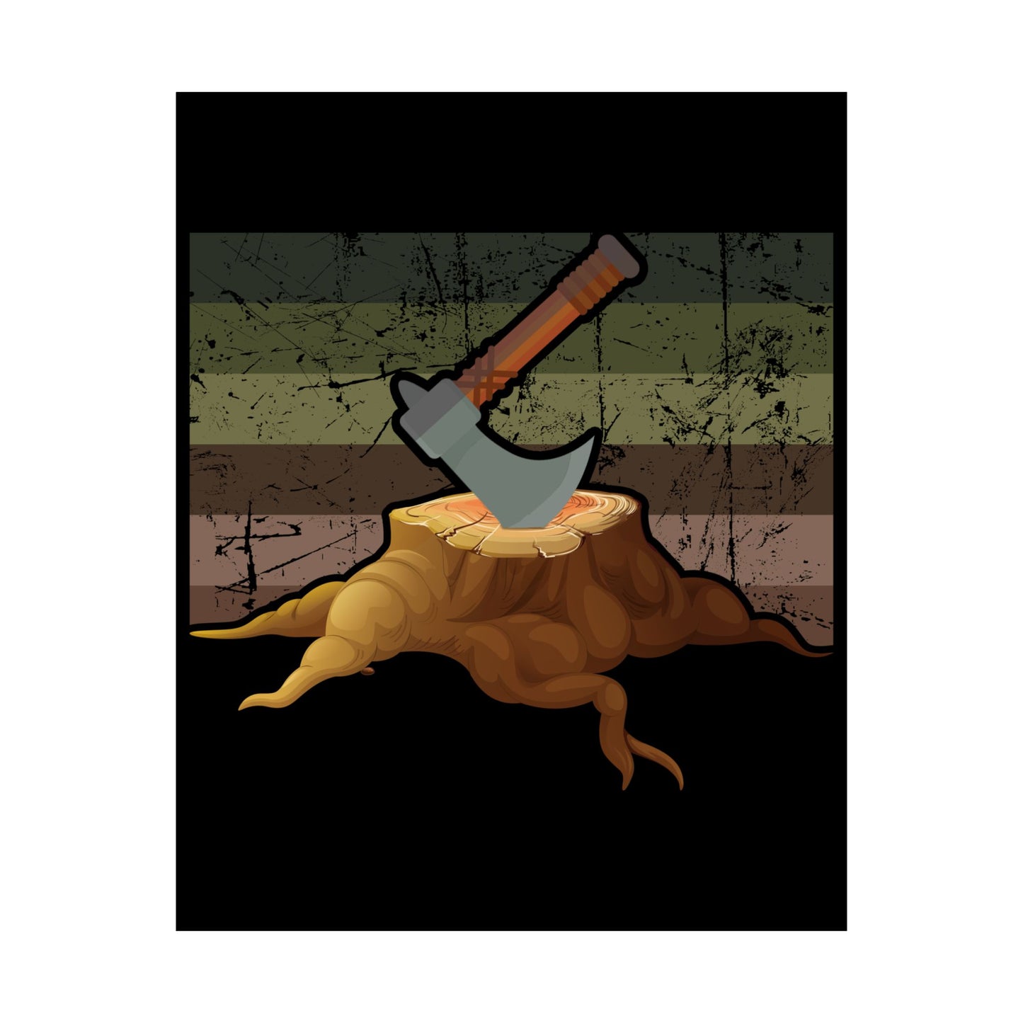 Trees Chop Wilderness Arborist Gift Lumberjack - Wall Art