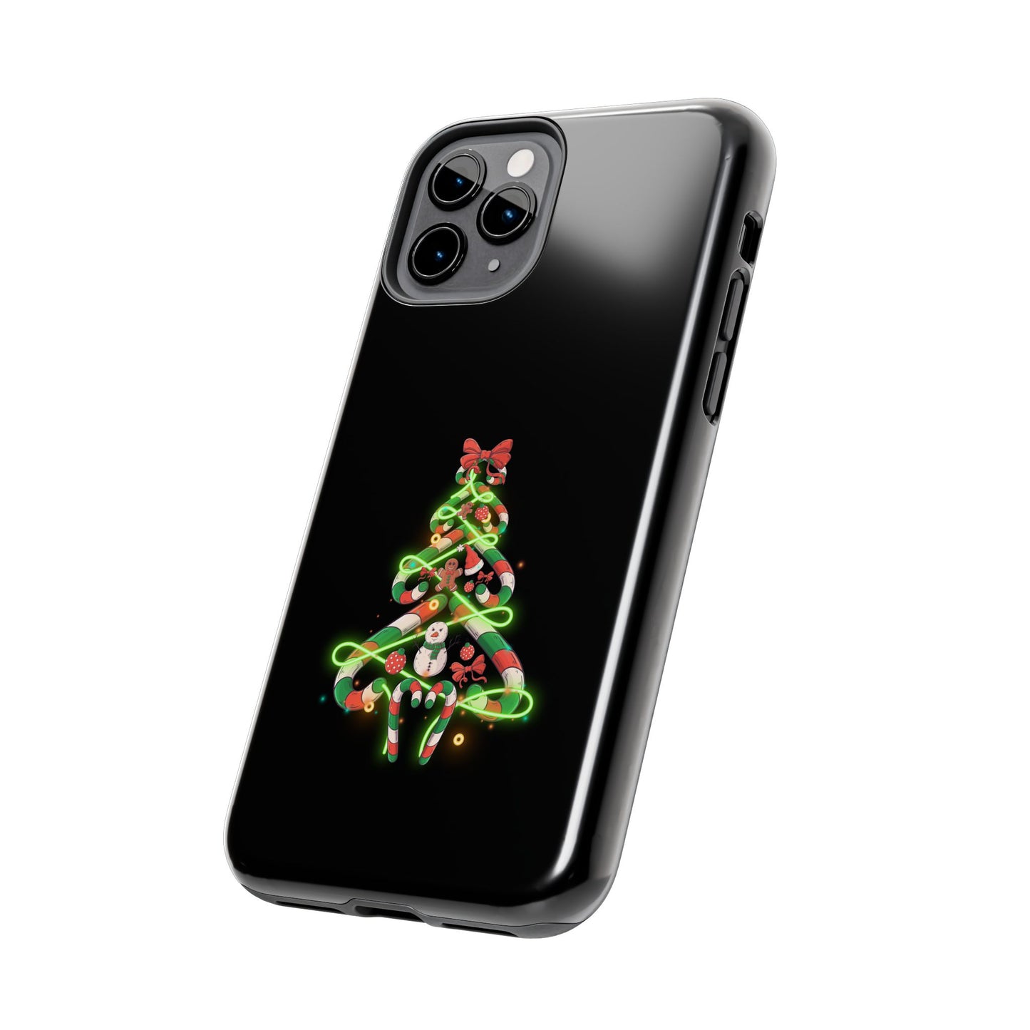 Christmas Candy Cane Xmas Tree Light Gifts - Tough Phone Case