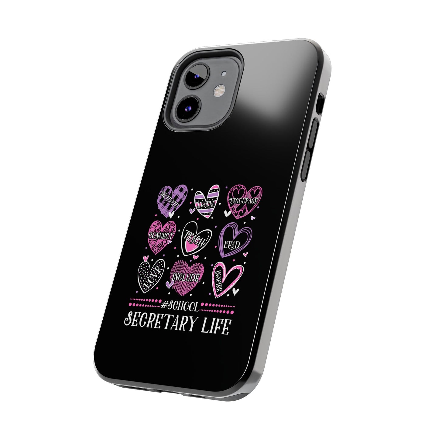 School Secretary Hearts Valentine Valentines Day - Tough Phone Case