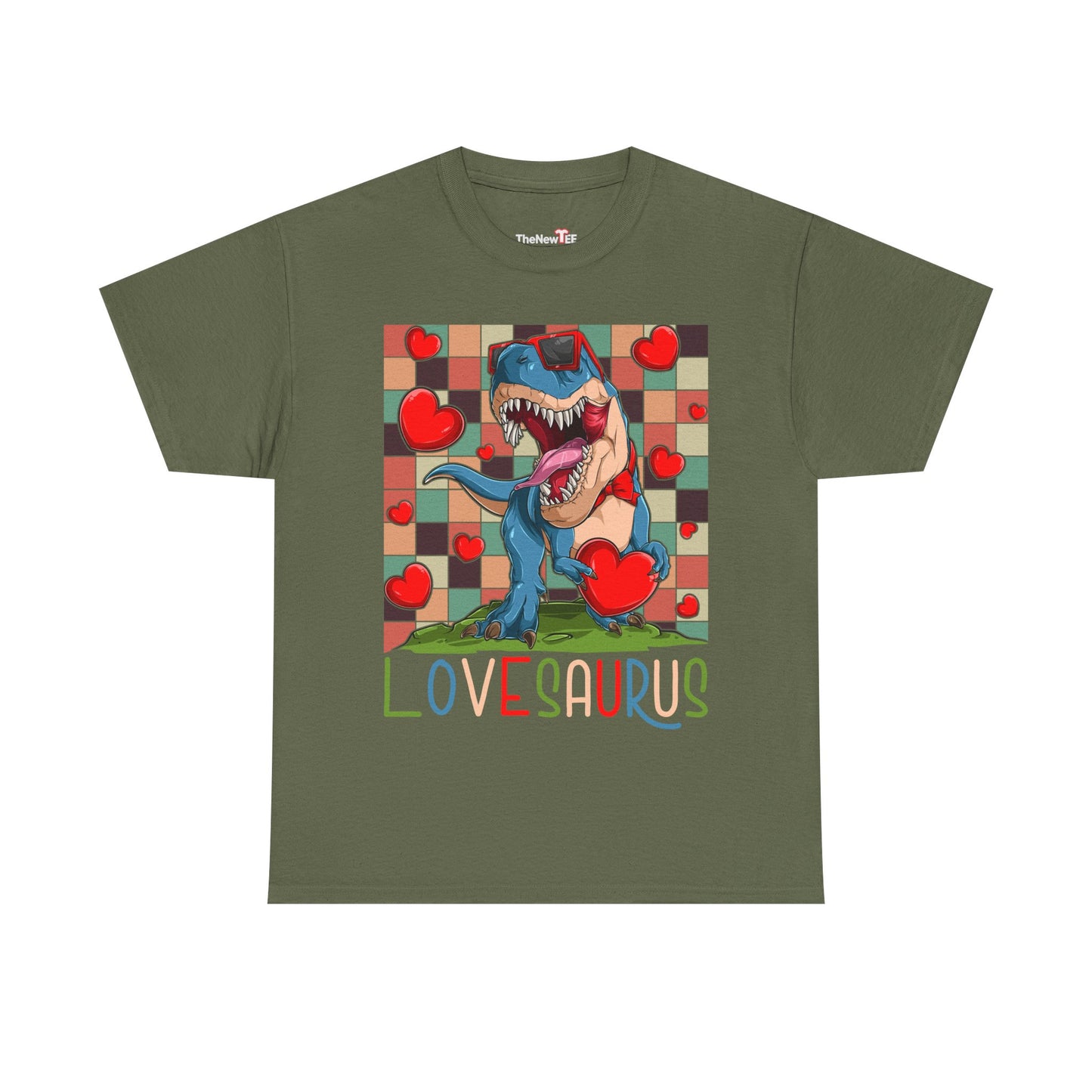 Valentines Day Dinosaur Lovesaurus Hearts - Unisex Graphic T-Shirt