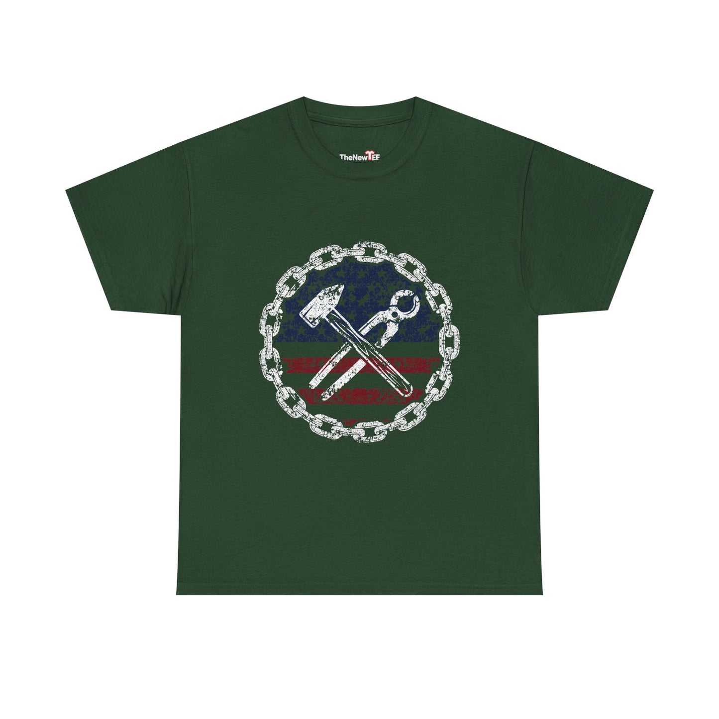 American Flag Ironworker And Tools - Unisex T-Shirt