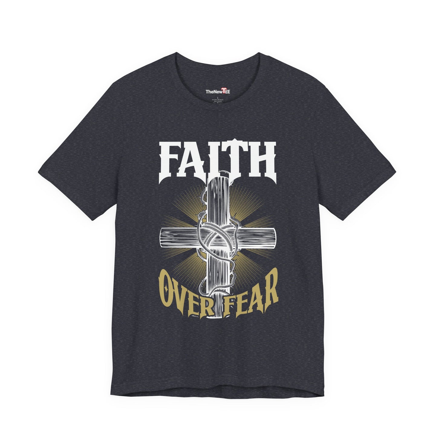Faith Over Fear T-Shirt — Christian Cross Inspirational Tee