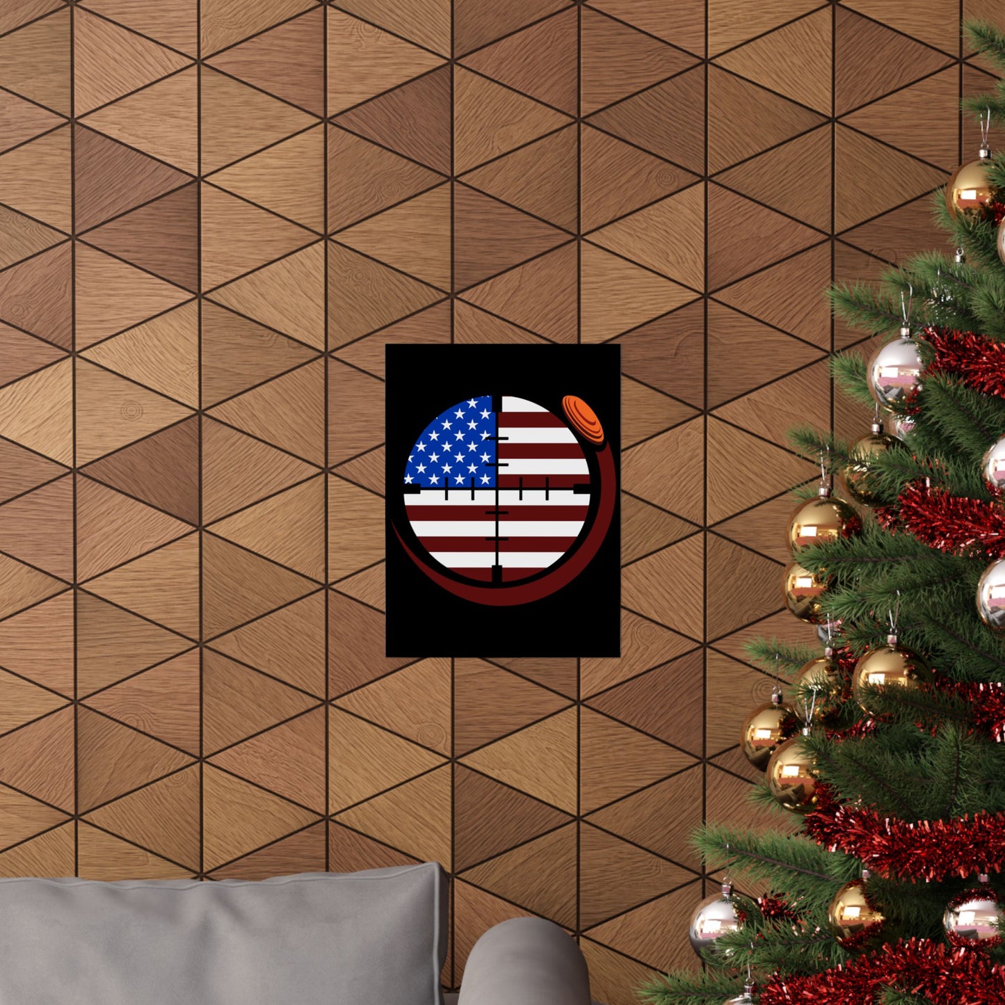 Retro Patriotic Skeet Trap Sporting Clays Shooting Sports - Wall Art