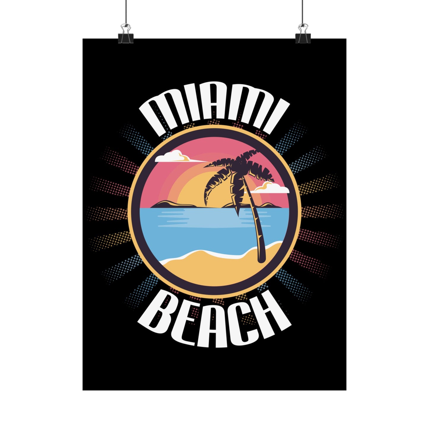 Miami Beach Vintage 70S Florida Summer - Wall Art
