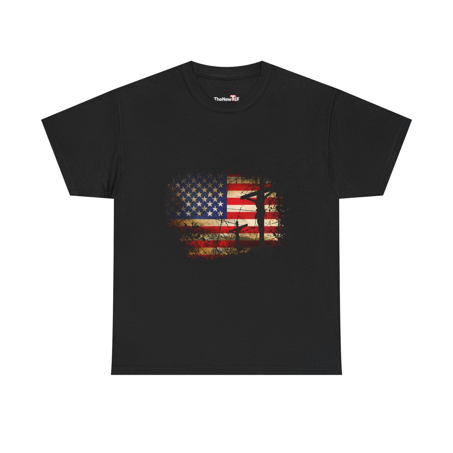 Cross Christ American Flag Pride Hand Christian Lover Gift - Unisex T-Shirt