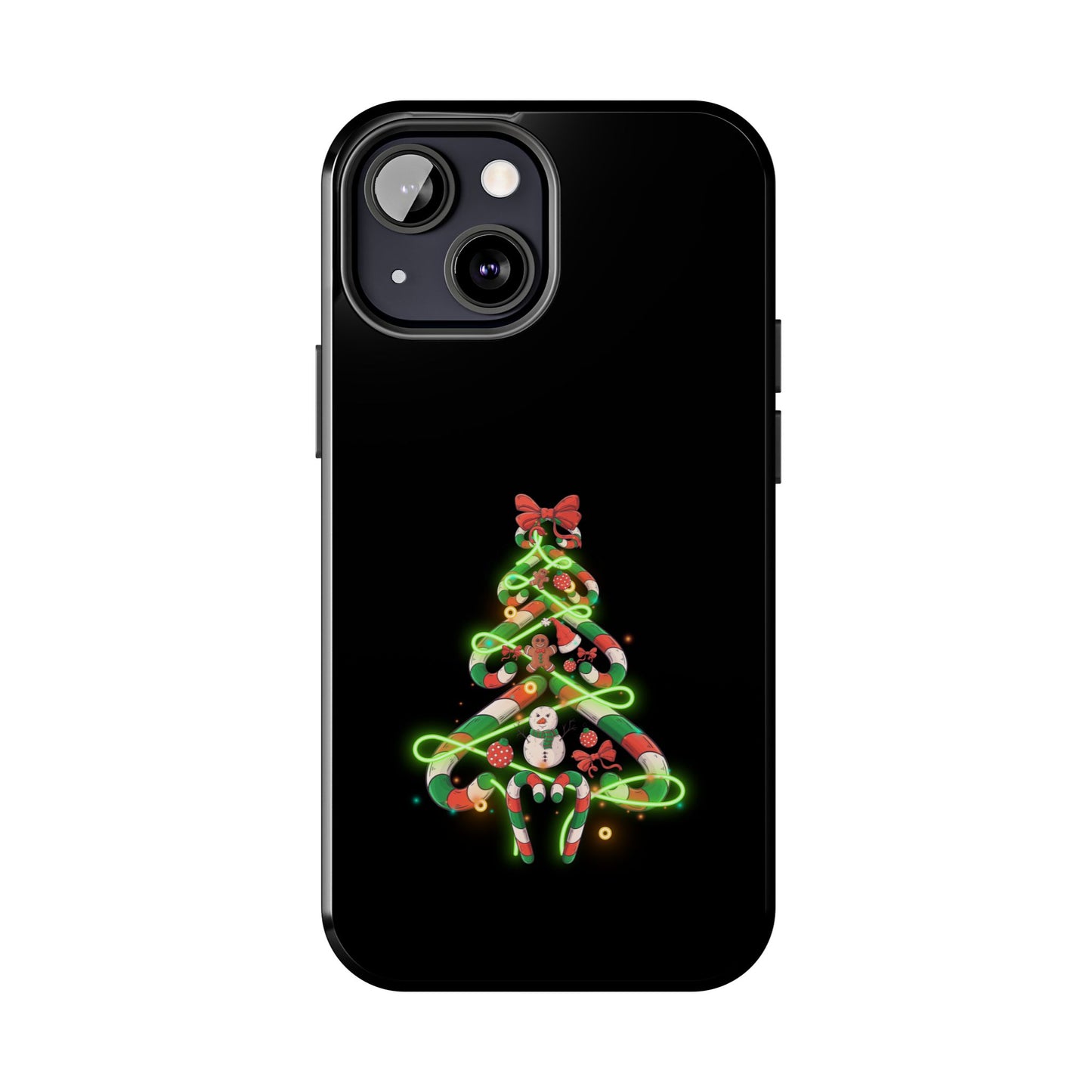 Christmas Candy Cane Xmas Tree Light Gifts - Tough Phone Case