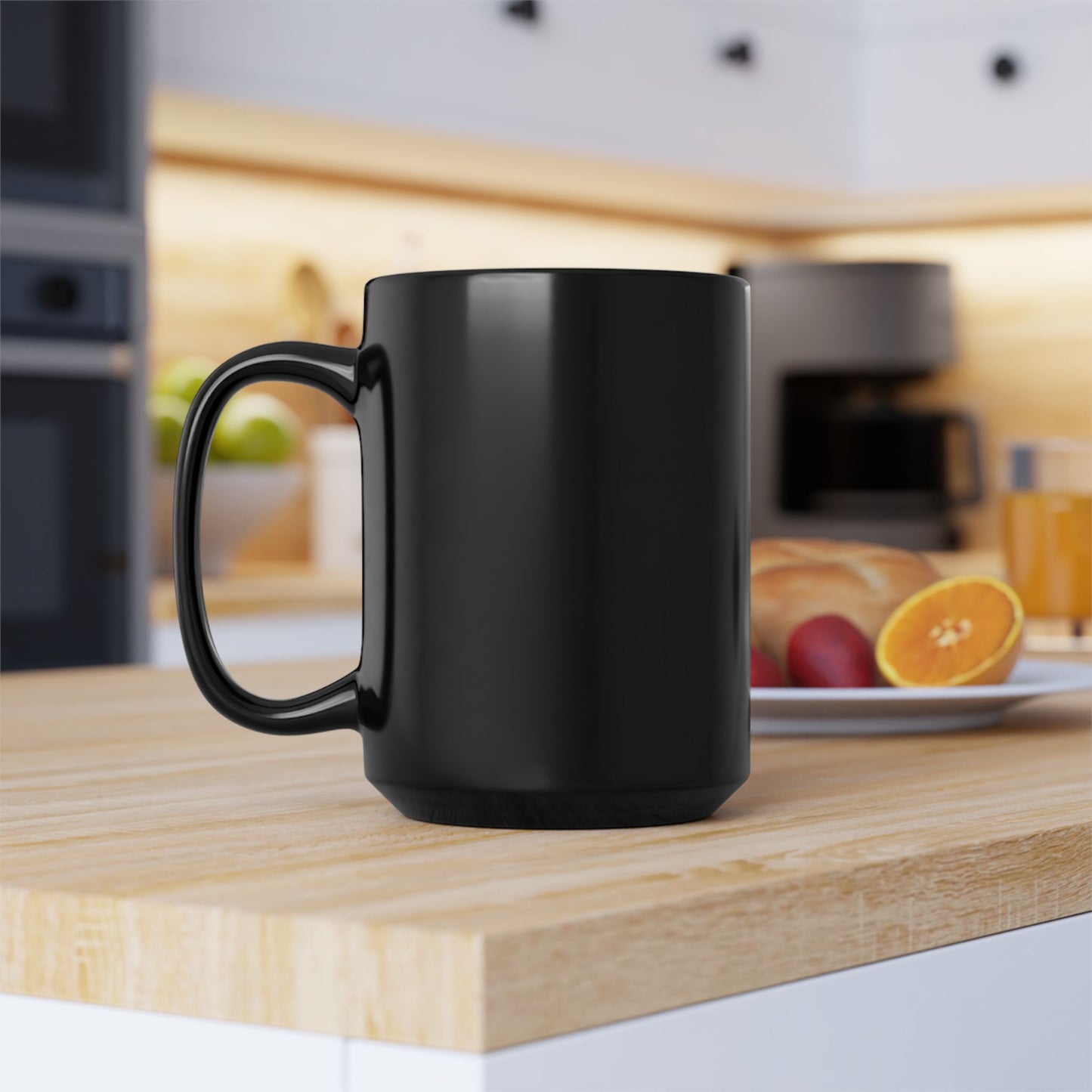 Paris Bicycle Floral Black Mug