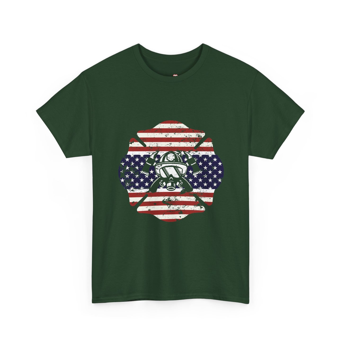 American Flag Firefighter Usa United States Badge - Unisex T-Shirt