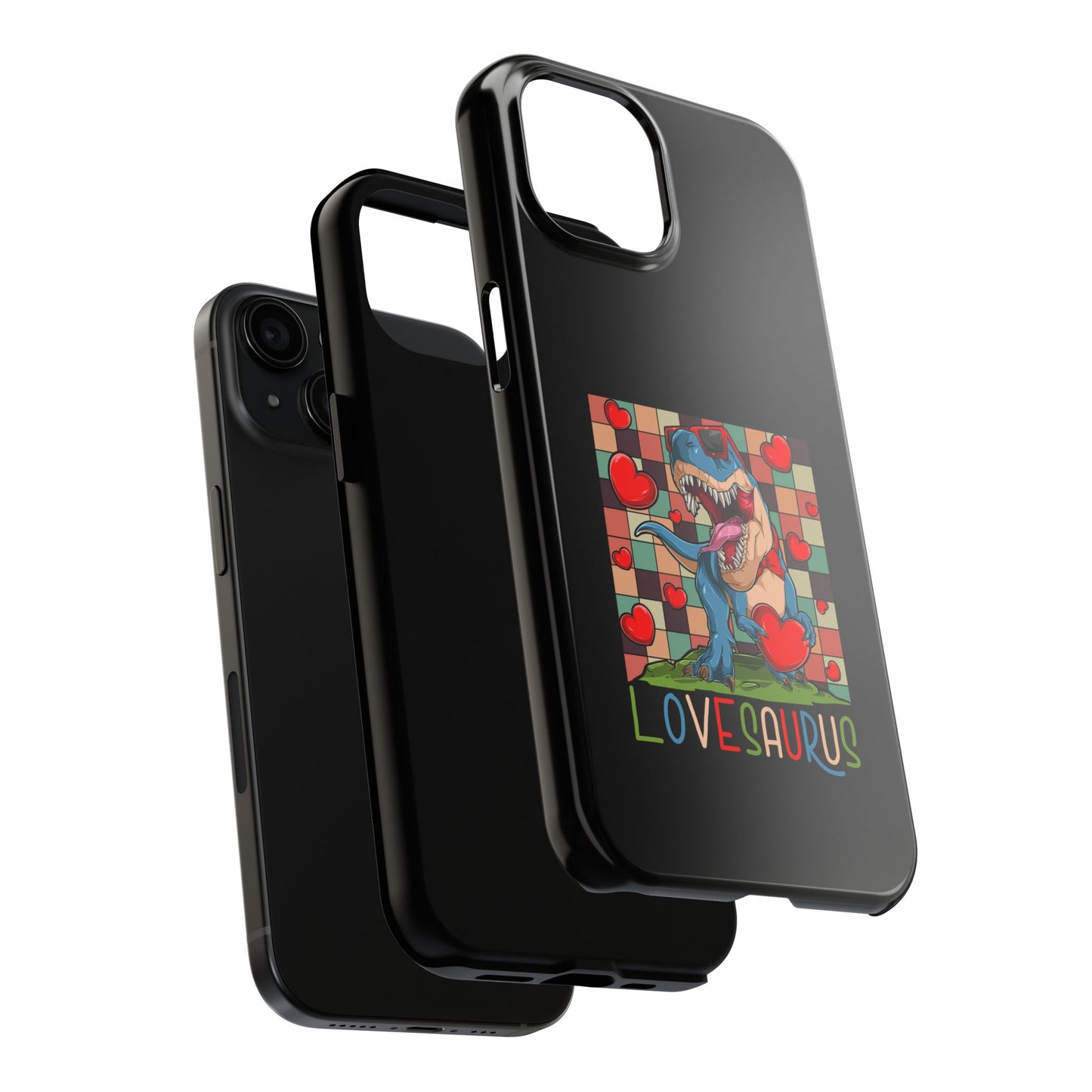 'Lovesaurus' Cute T-Rex Valentine Design - Tough Phone Case
