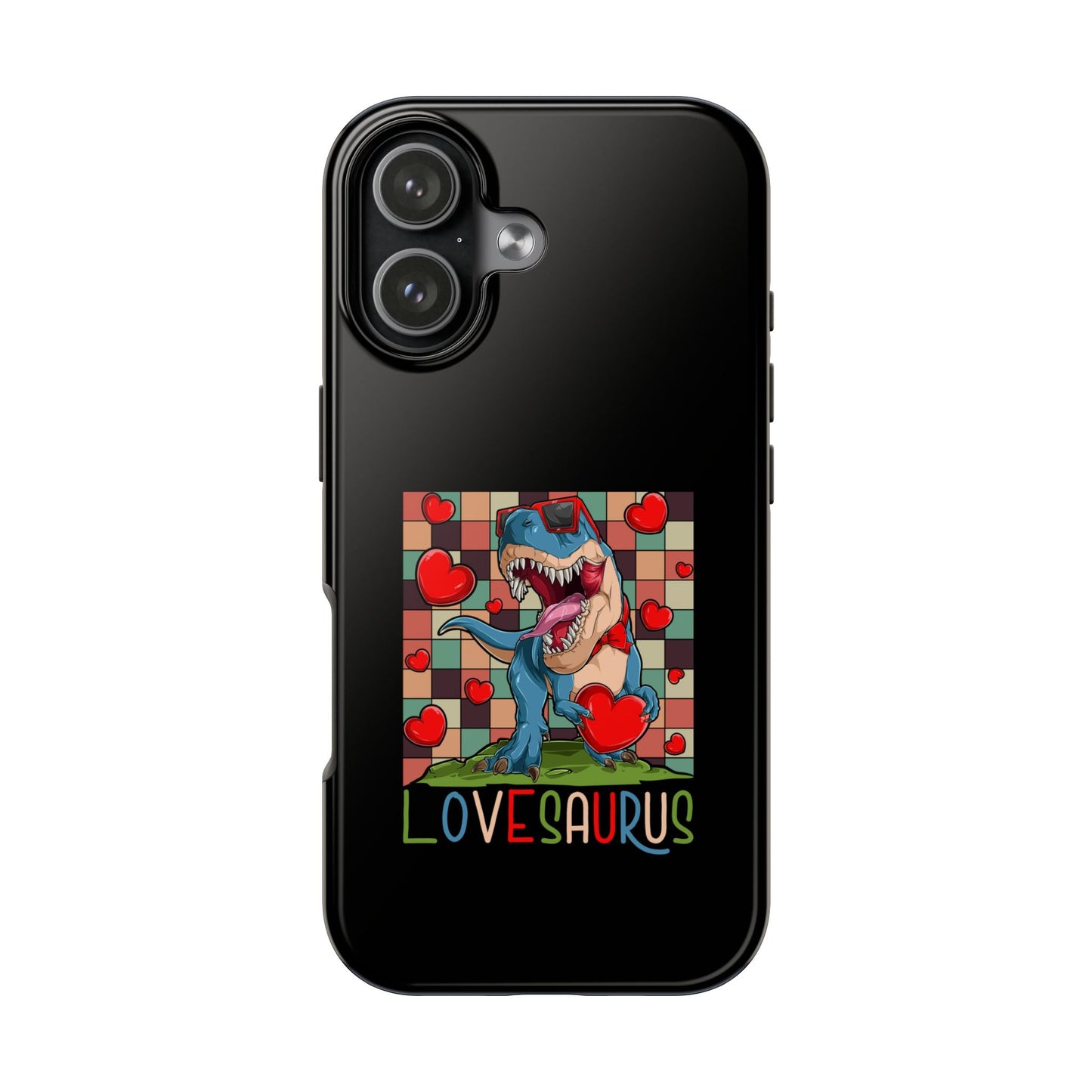 'Lovesaurus' Cute T-Rex Valentine Design - Tough Phone Case