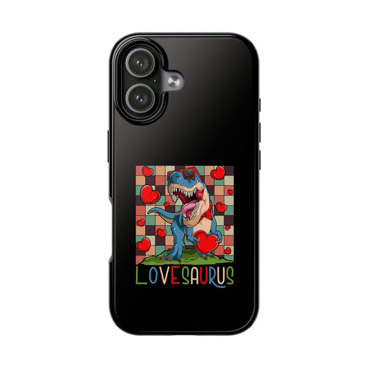 'Lovesaurus' Cute T-Rex Valentine Design - Tough Phone Case