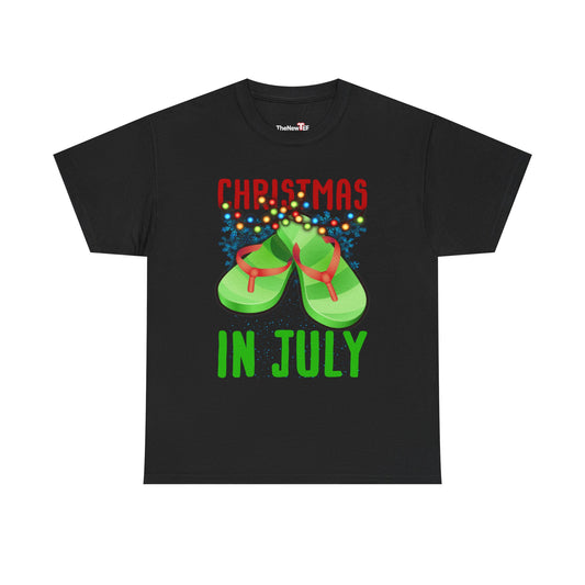 Christmas In July Flip Flops Summer Beach Xmas - Unisex T-Shirt