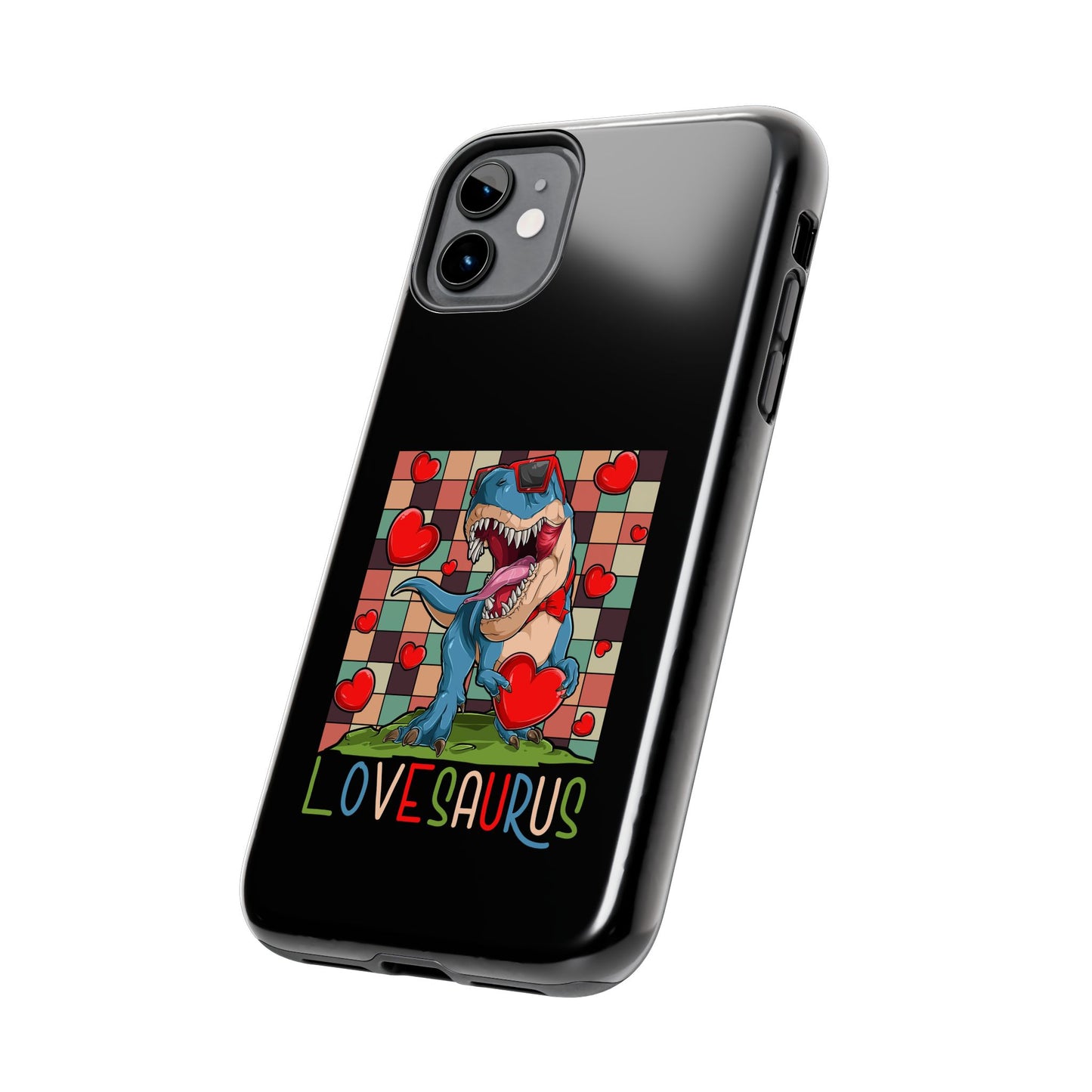 'Lovesaurus' Cute T-Rex Valentine Design - Tough Phone Case