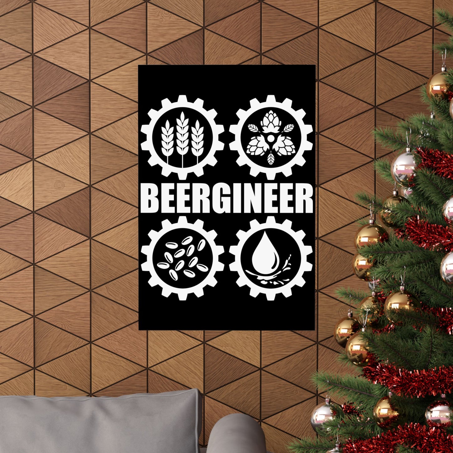 Beergineer Homebrew Home Brewing Craft Beer Brewer - Wall Art