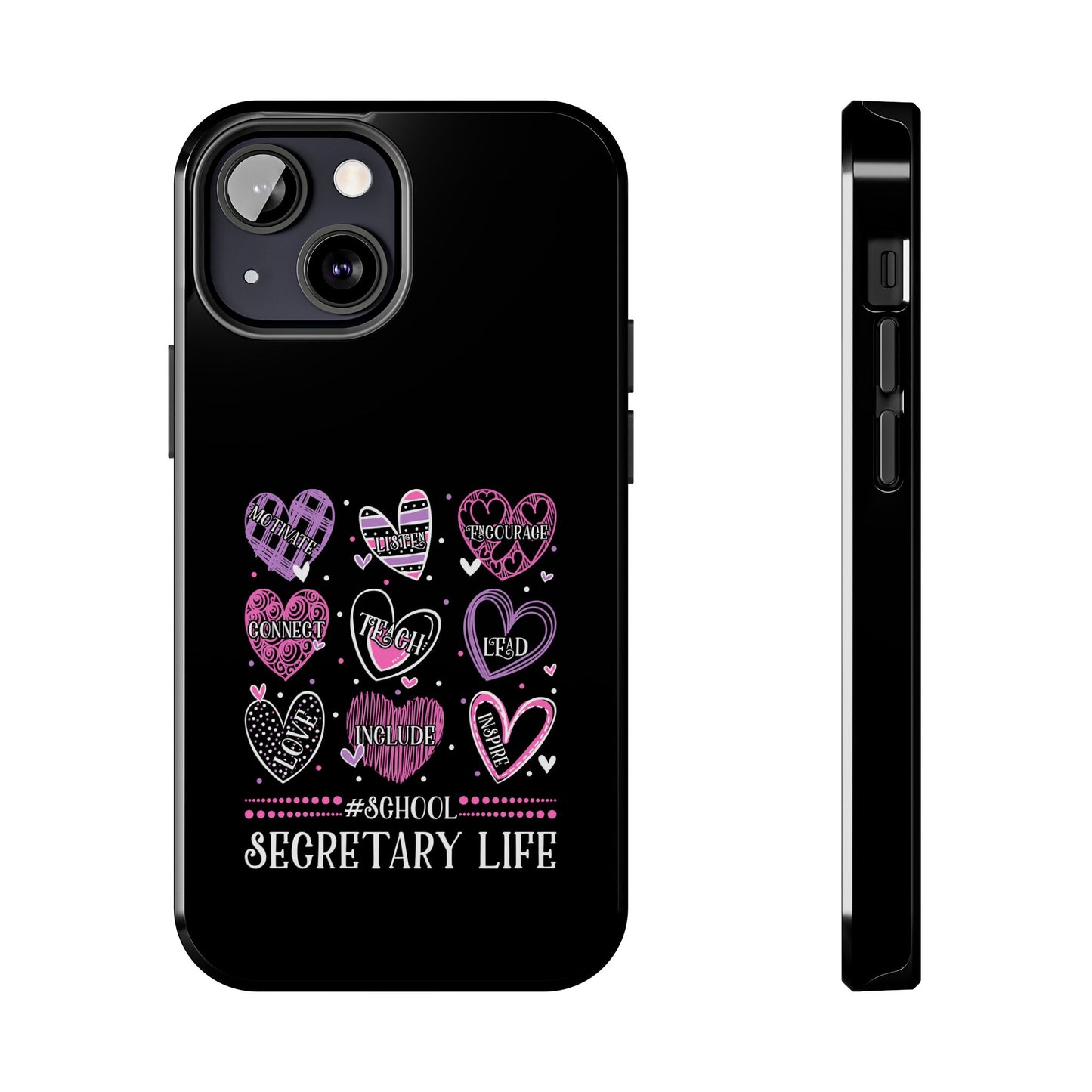 School Secretary Hearts Valentine Valentines Day - Tough Phone Case
