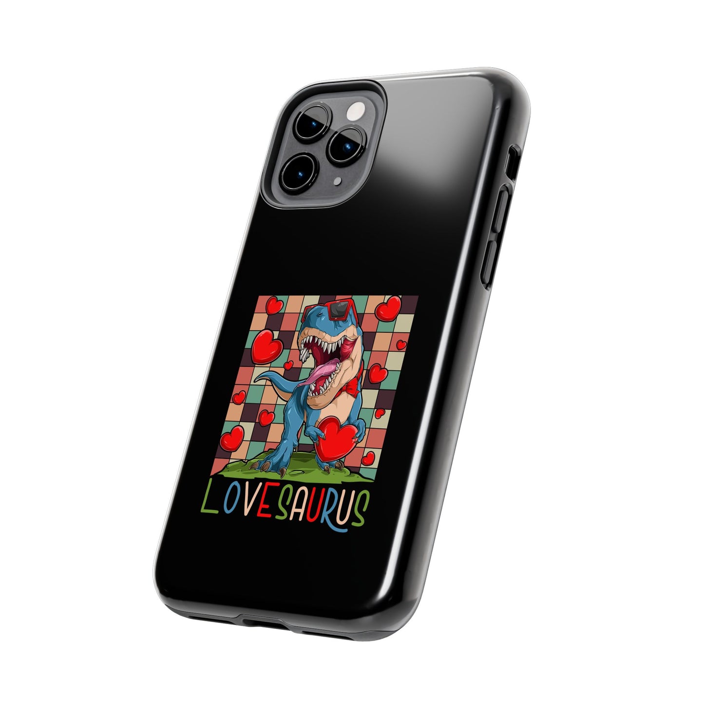 'Lovesaurus' Cute T-Rex Valentine Design - Tough Phone Case