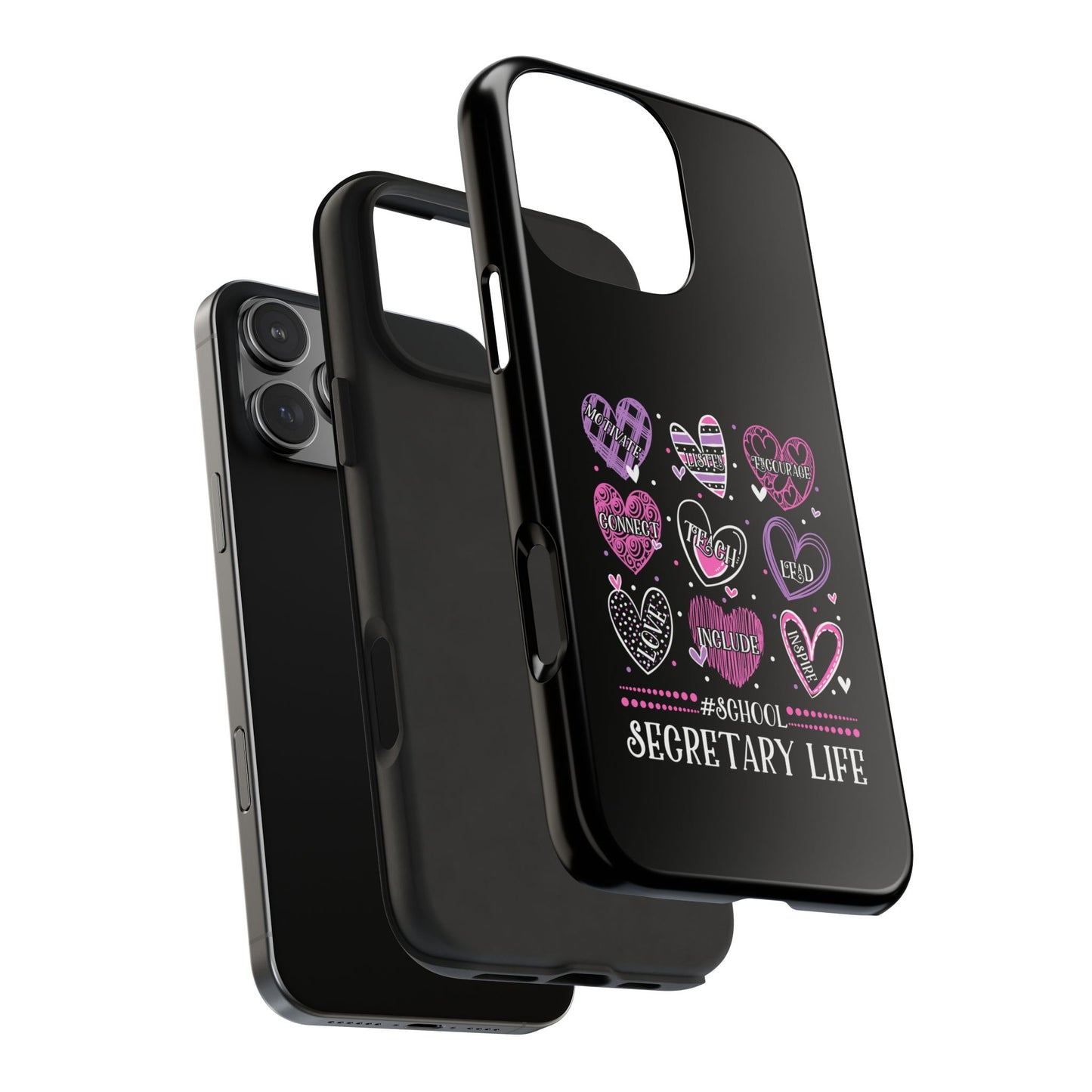 School Secretary Hearts Valentine Valentines Day - Tough Phone Case