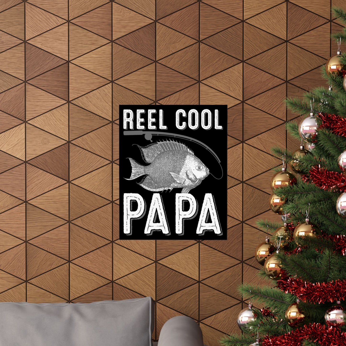 Fishing Reel Cool Papa Dad - Wall Art
