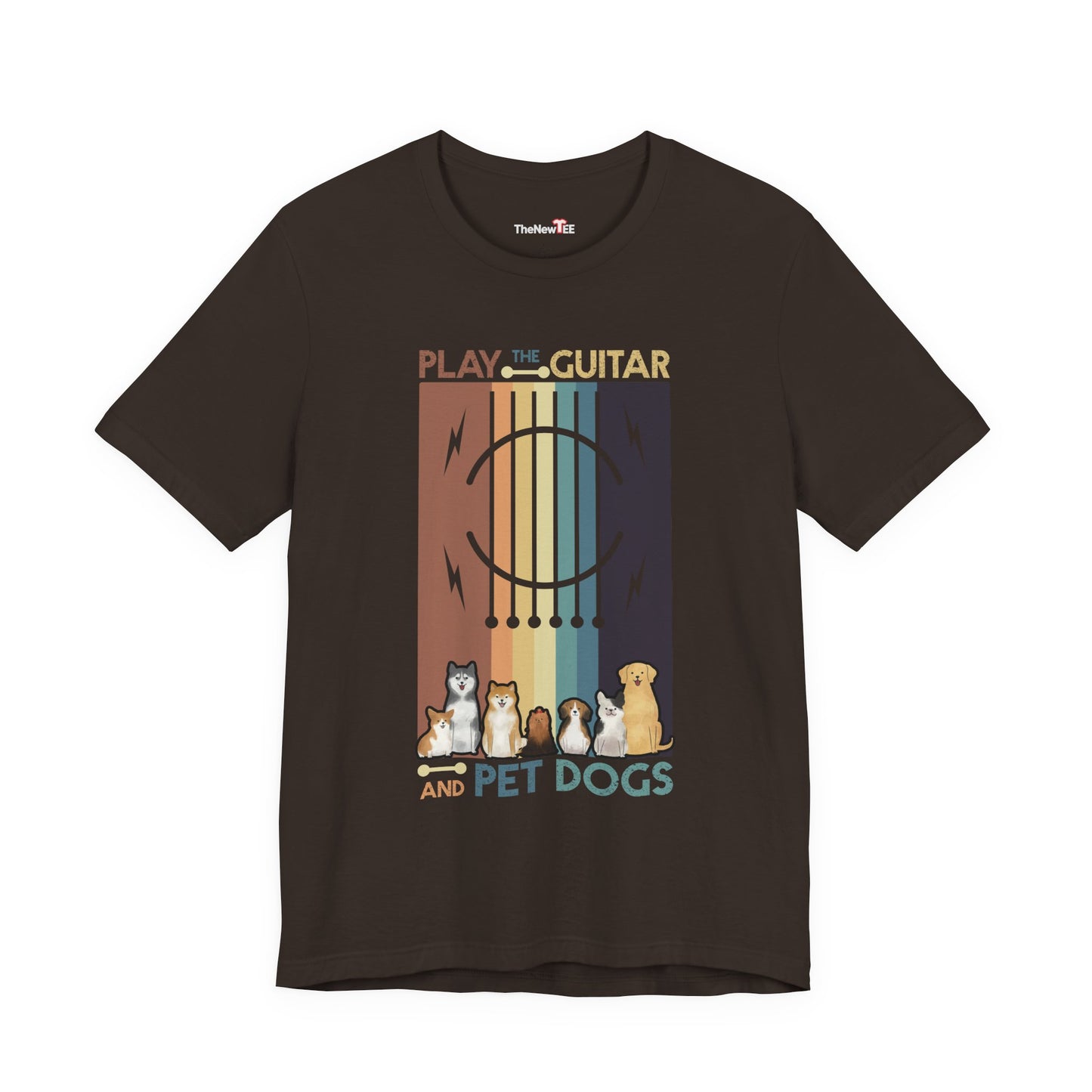 Retro Guitar Player Saying Dog Owner Guitarist I Pet Dogs T-shirt