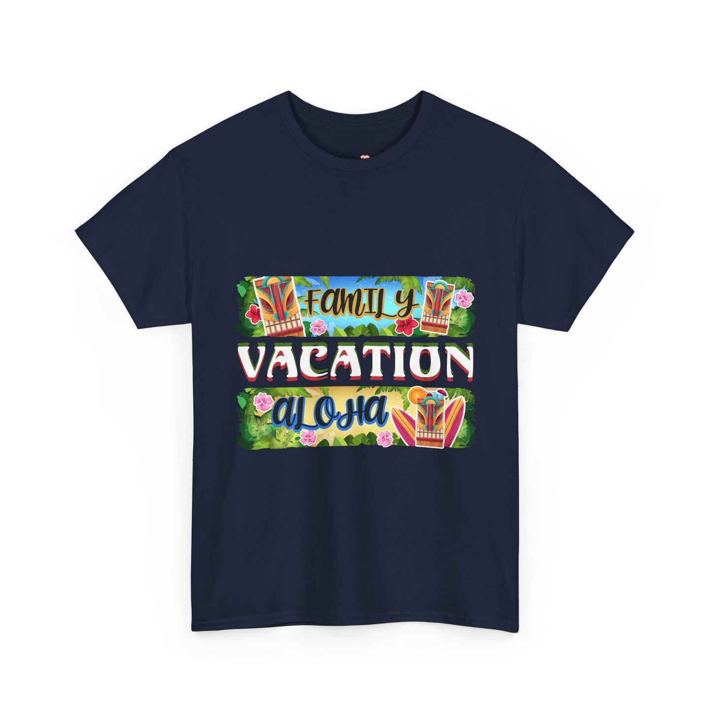 Family Vacation Aloha Tiki Tropical Beach Unisex Graphic T-Shirt