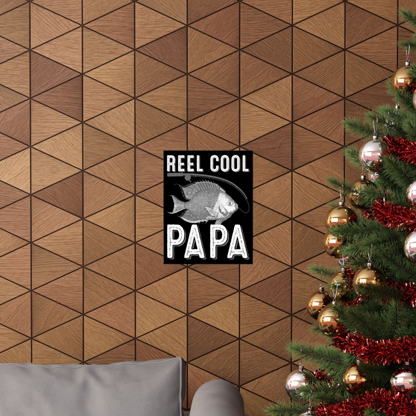Fishing Reel Cool Papa Dad - Wall Art