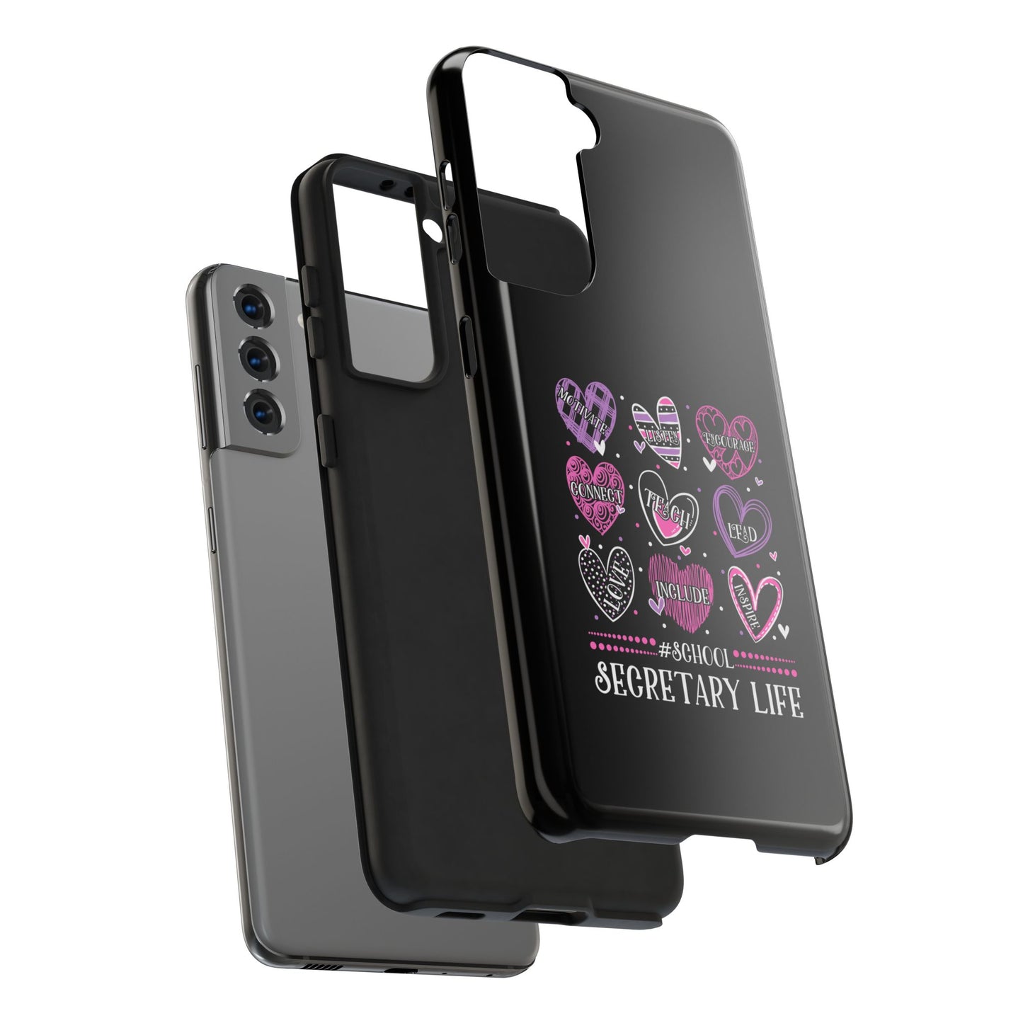School Secretary Hearts Valentine Valentines Day - Tough Phone Case