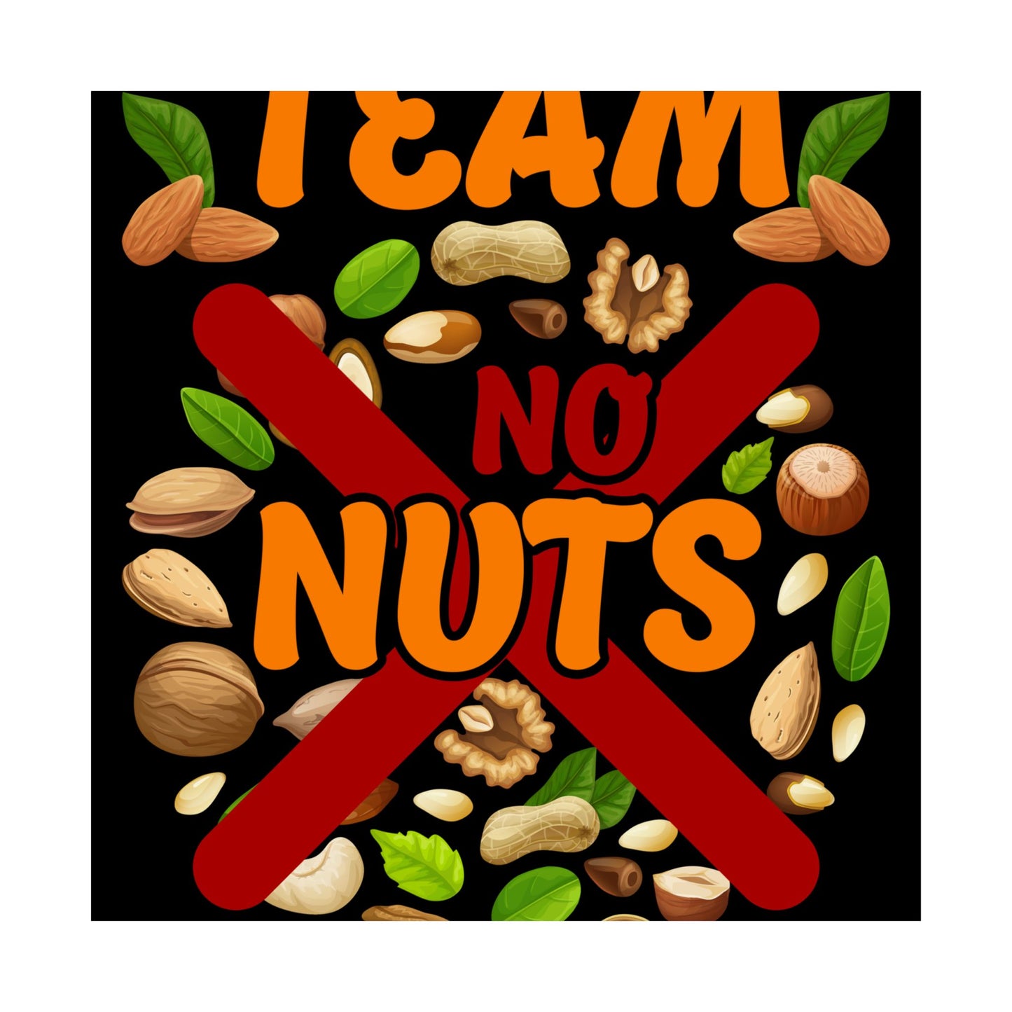 Gender Reveal Team No Nuts Girl Matching Family Baby Party - Wall Art