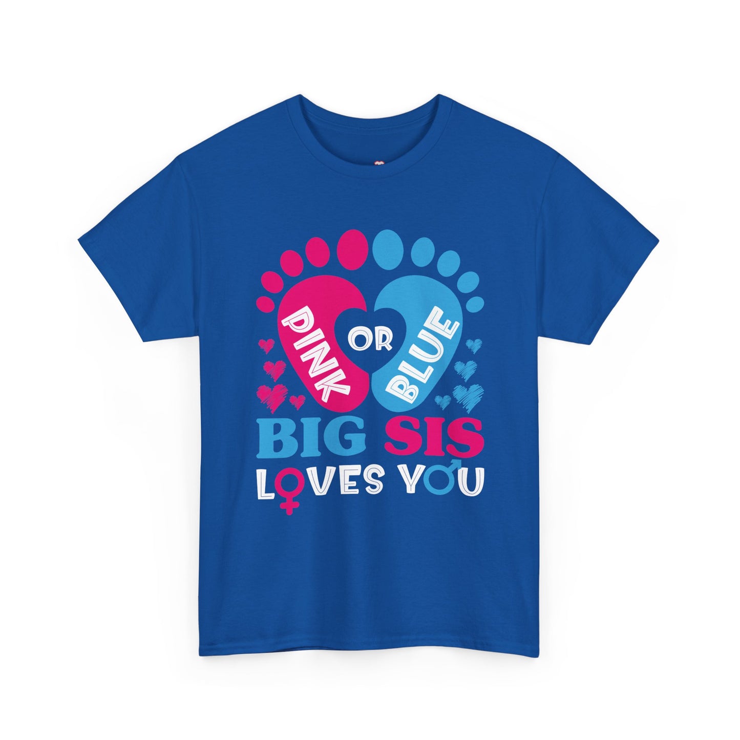 Big Sister Baby Shower Pink Blue - Unisex T-Shirt