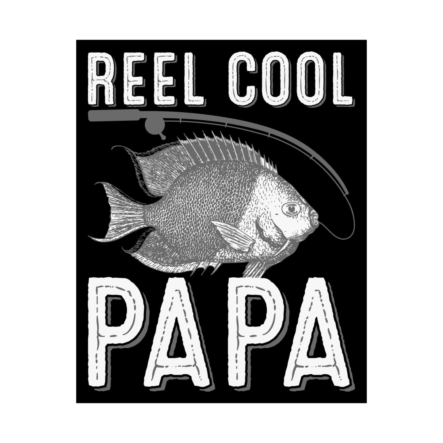 Fishing Reel Cool Papa Dad - Wall Art