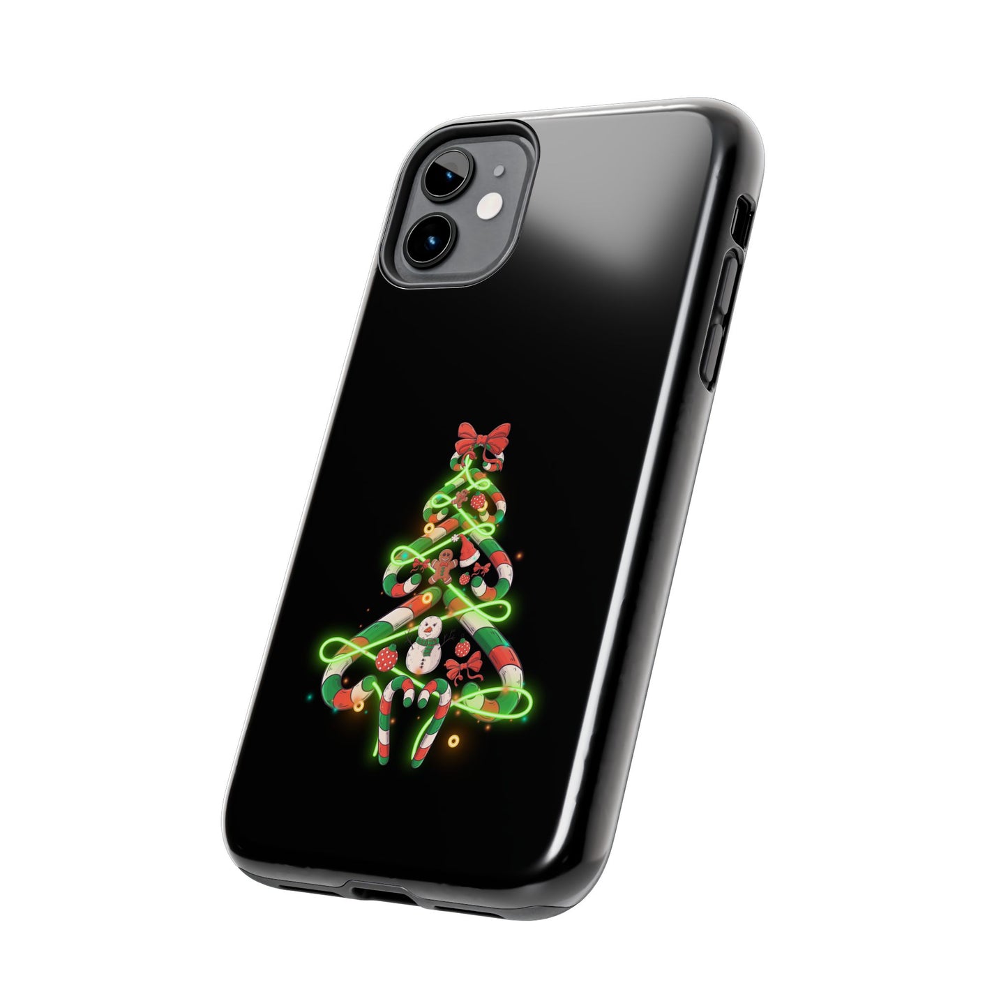 Christmas Candy Cane Xmas Tree Light Gifts - Tough Phone Case