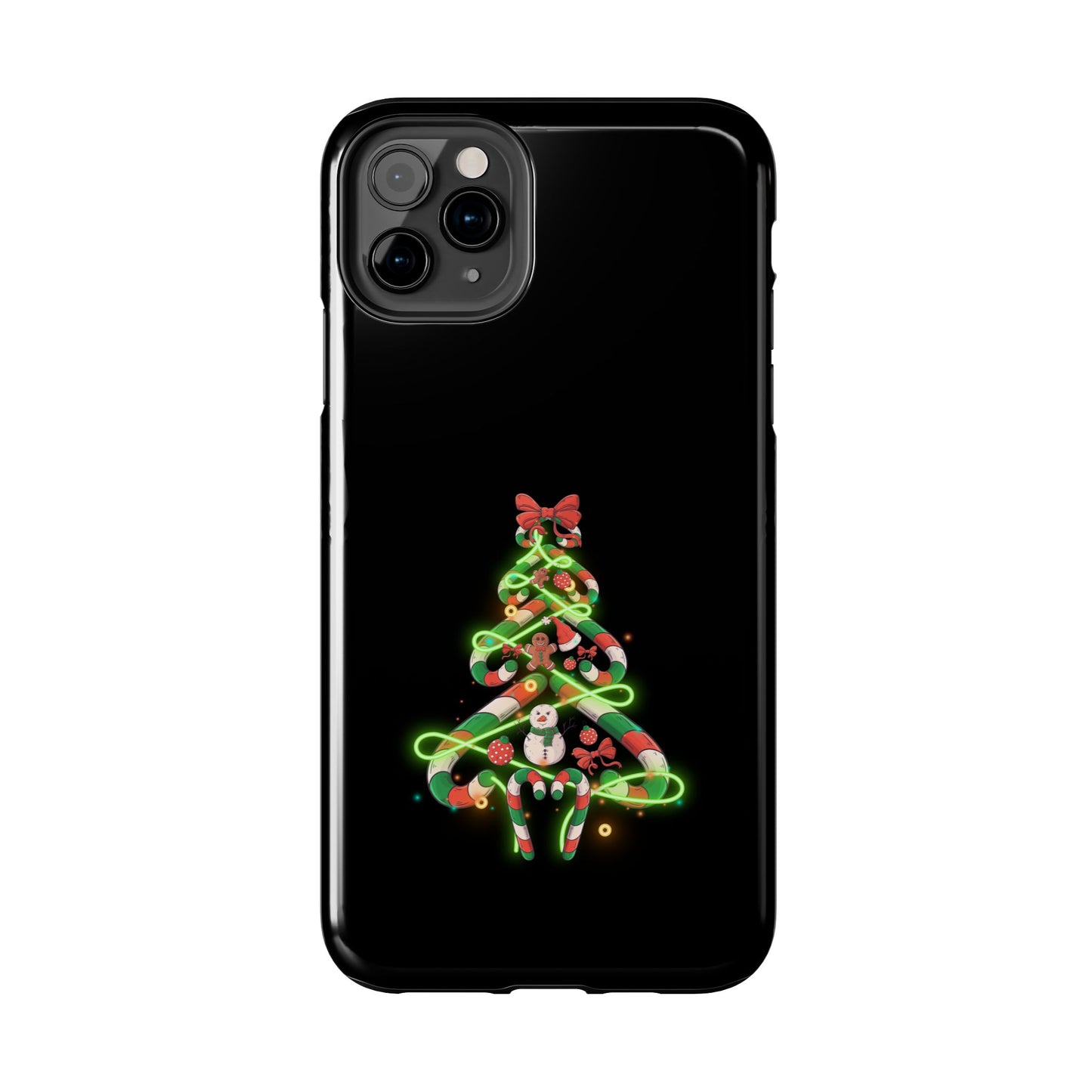Christmas Candy Cane Xmas Tree Light Gifts - Tough Phone Case