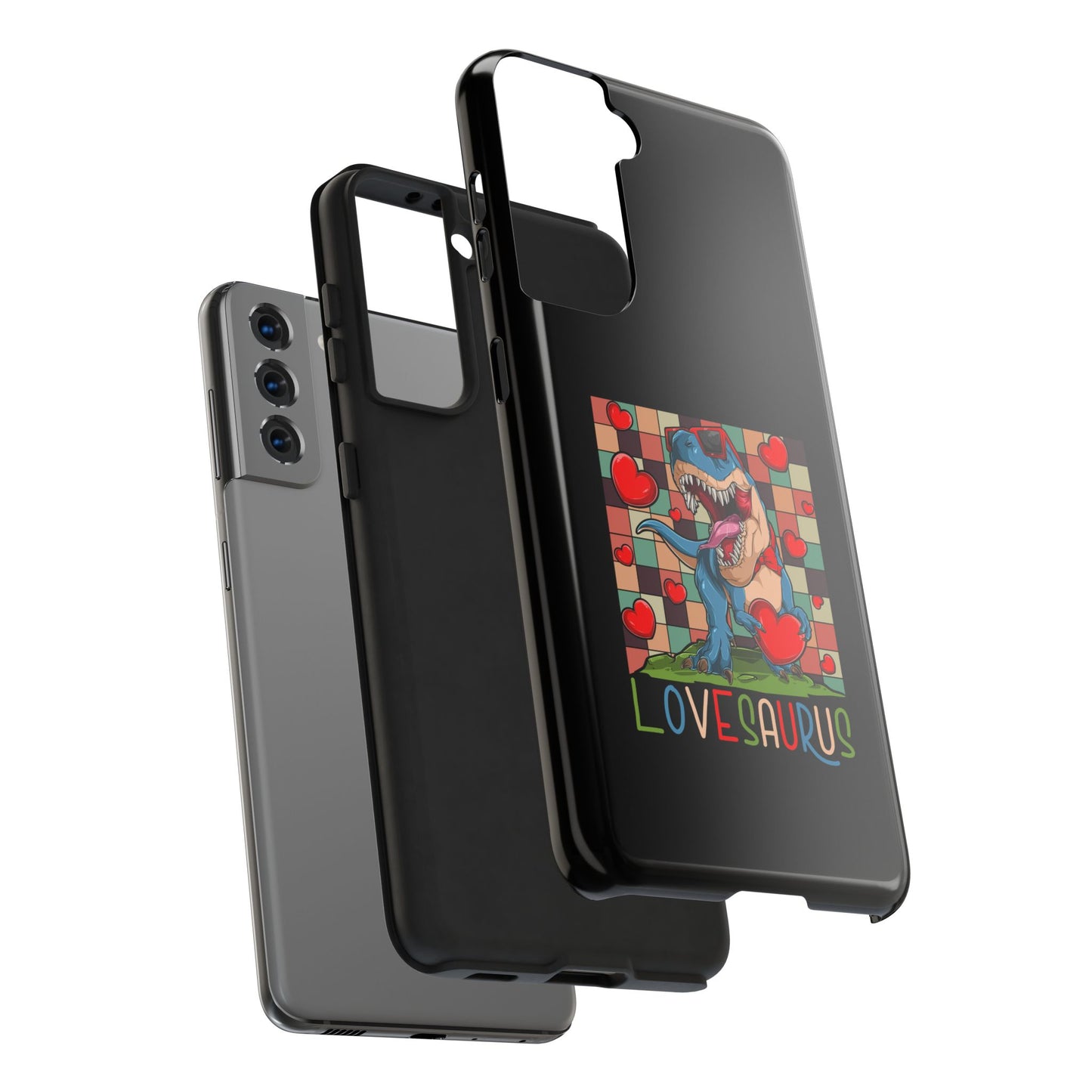 'Lovesaurus' Cute T-Rex Valentine Design - Tough Phone Case