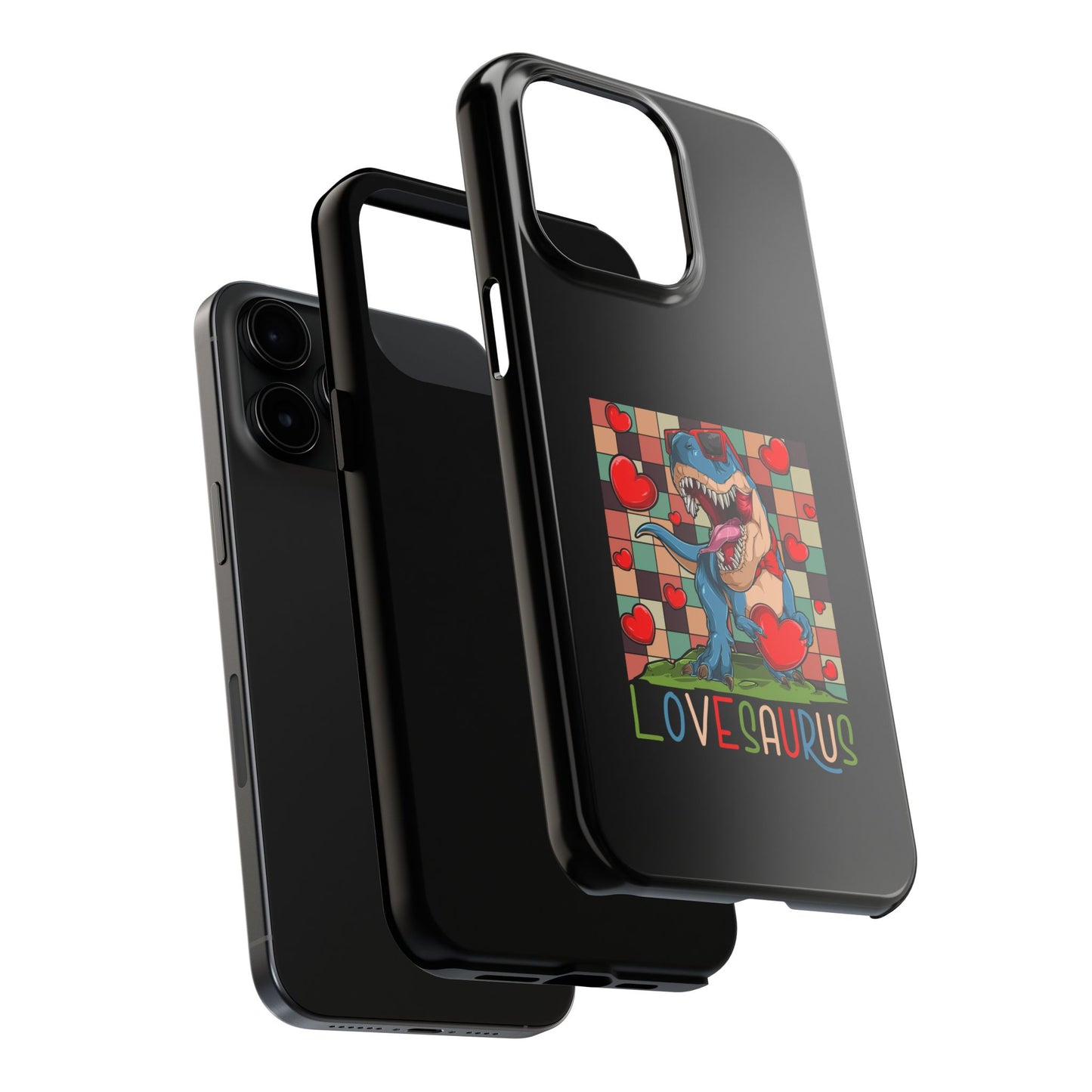 'Lovesaurus' Cute T-Rex Valentine Design - Tough Phone Case