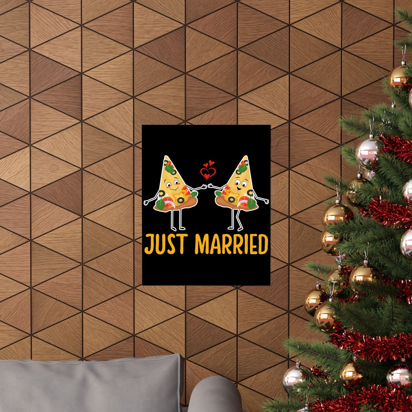 Just Married Pizza Slice - Wall Art