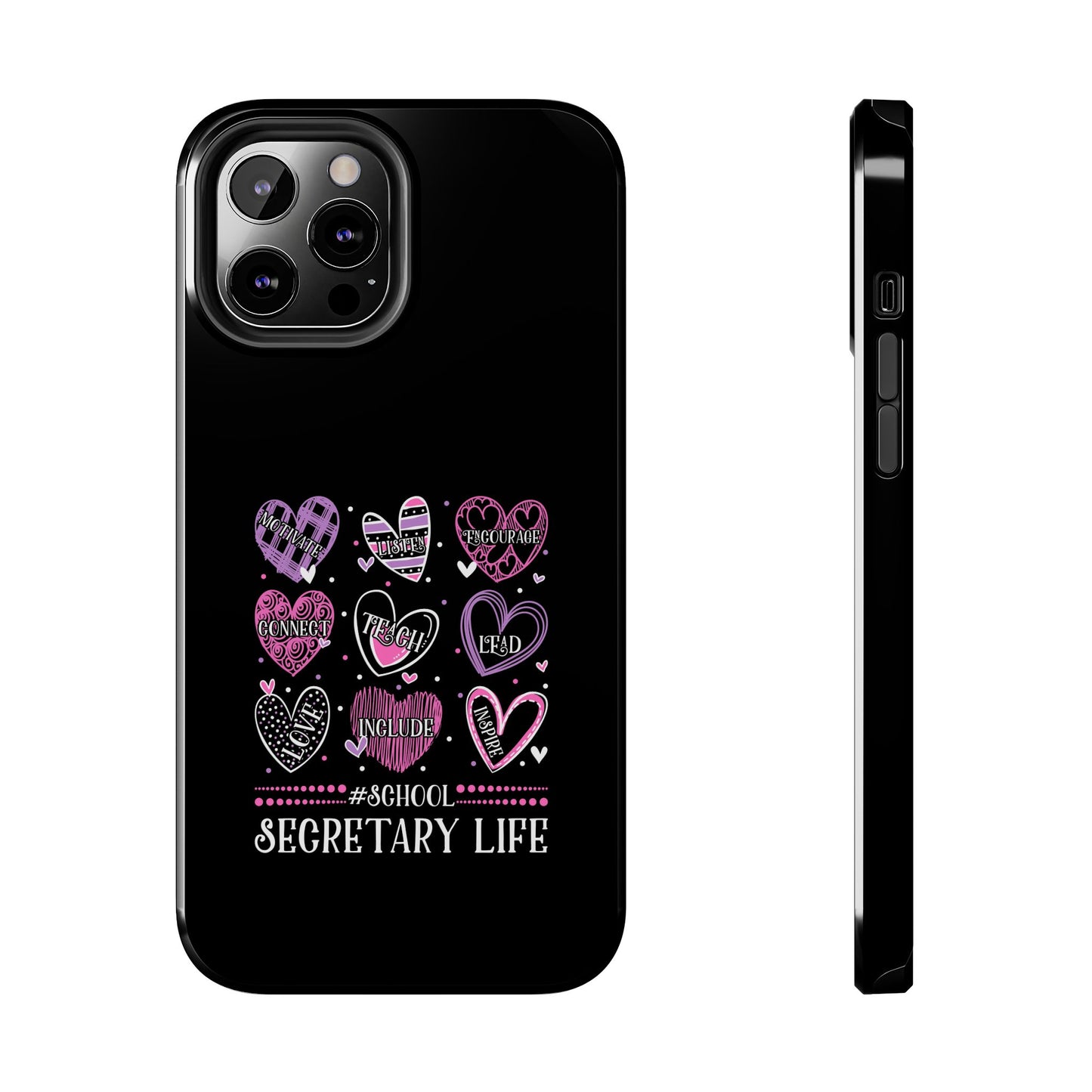 School Secretary Hearts Valentine Valentines Day - Tough Phone Case