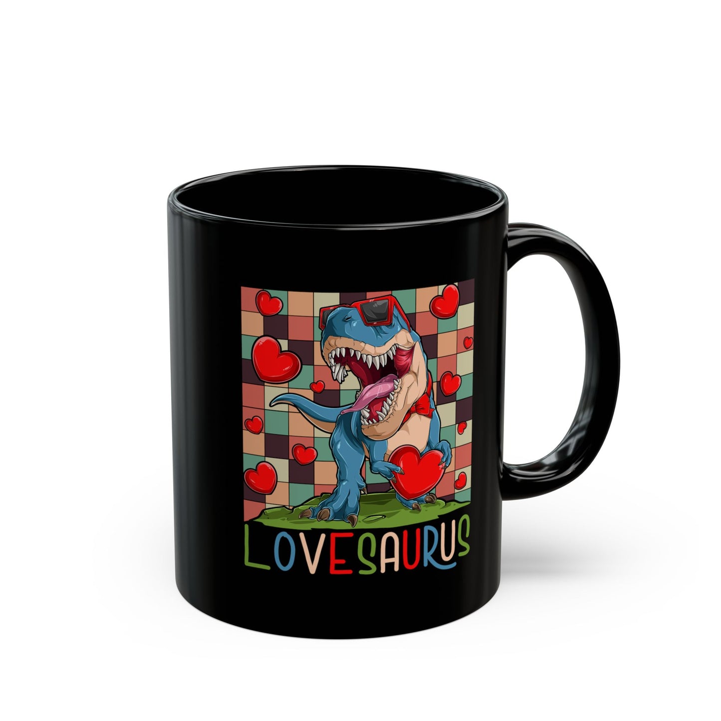 Zodiac Taurus Black Ceramic Mug – Colorful Retro Bull Design (11oz & 15oz)