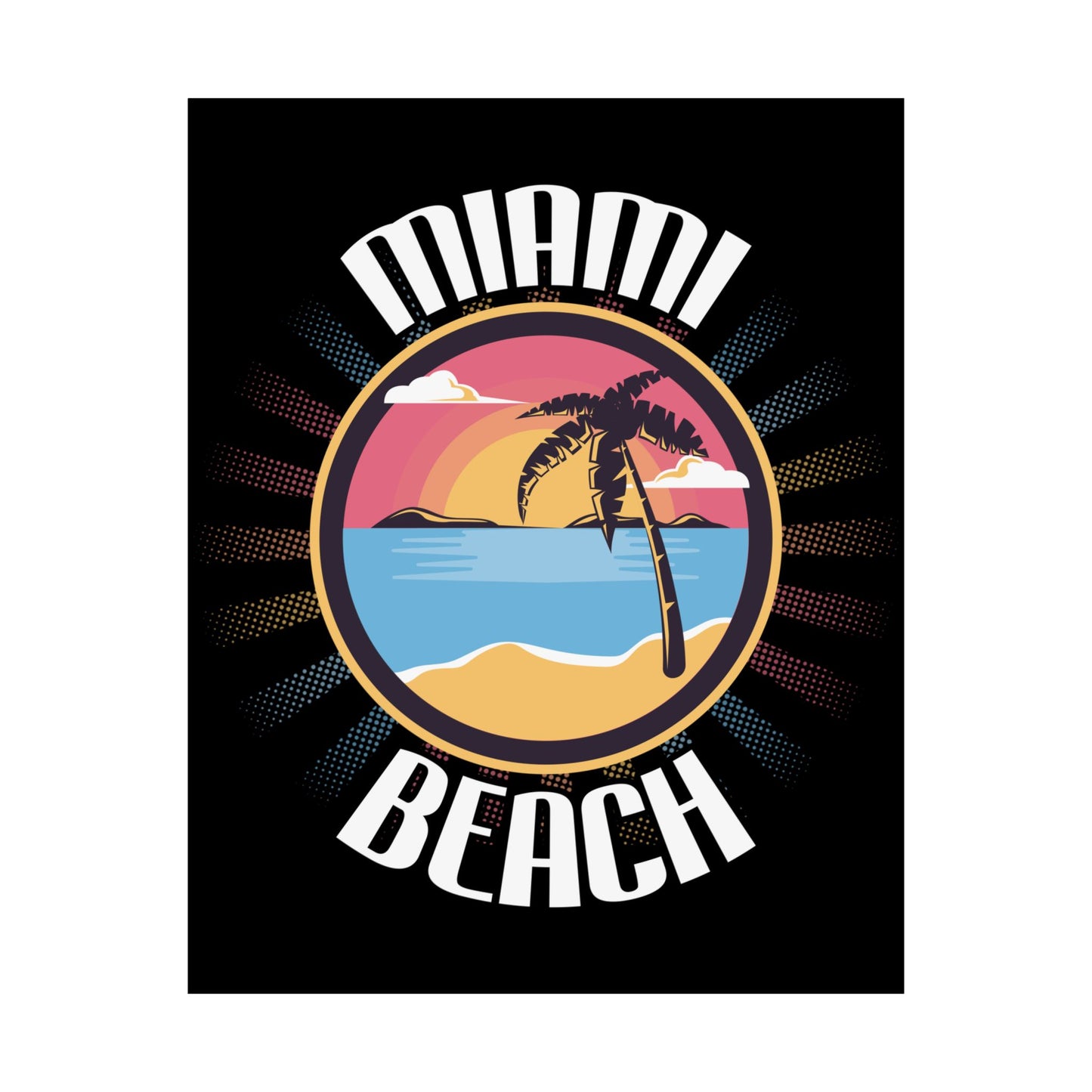 Miami Beach Vintage 70S Florida Summer - Wall Art