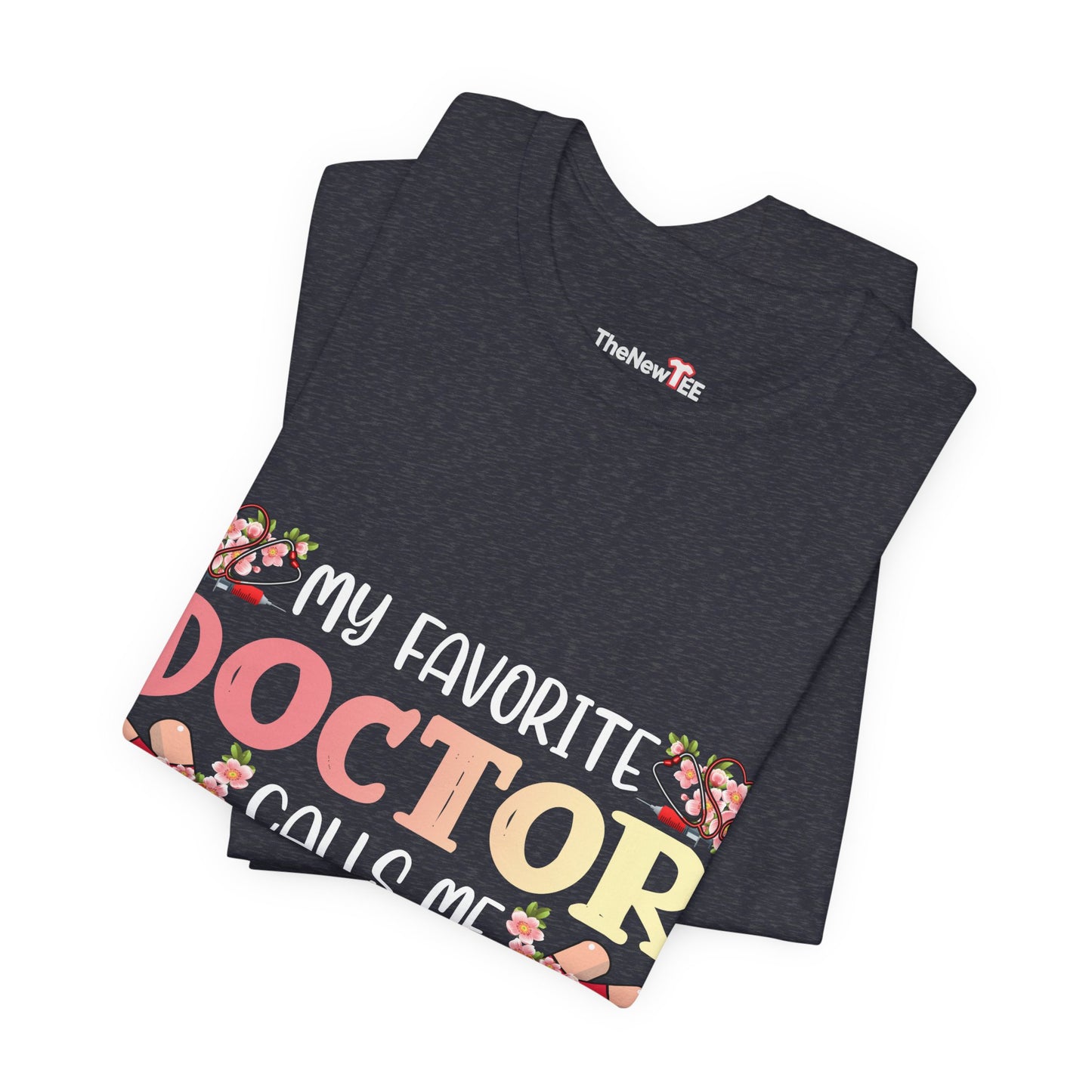 Doctor Mom Floral Healthcare Hero T-shirt