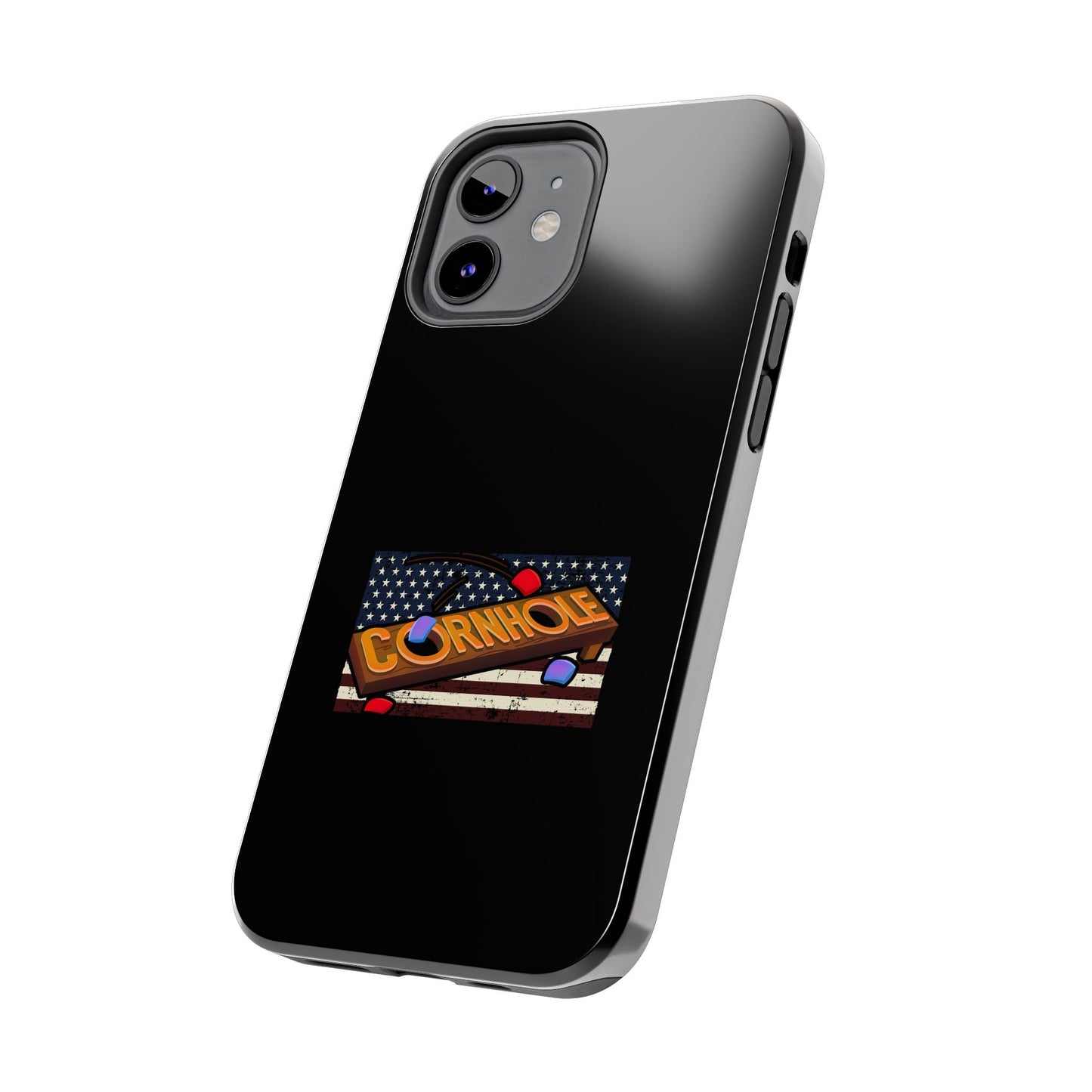 American Flag Cornhole - Rex Valentine Design - Tough Phone Case
