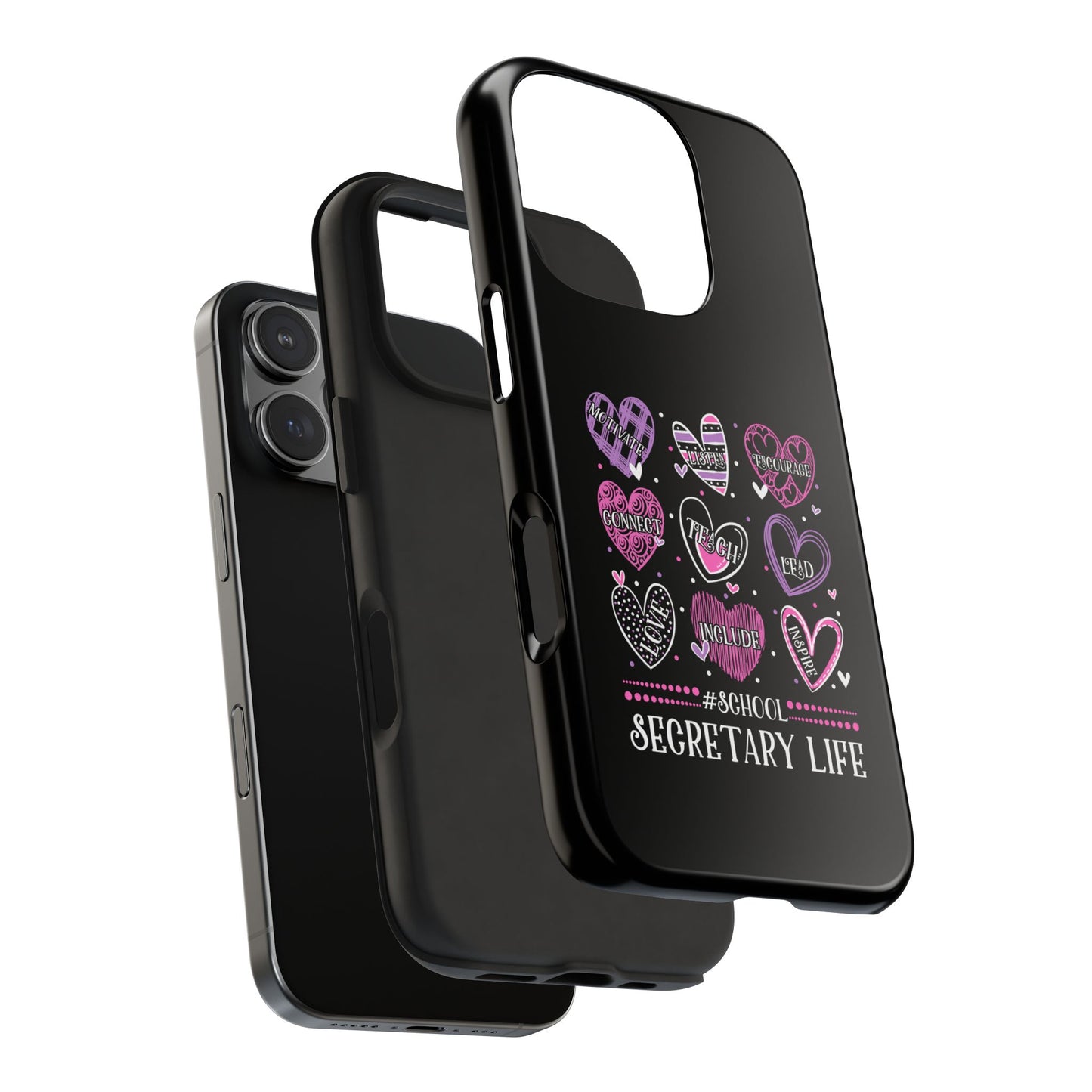 School Secretary Hearts Valentine Valentines Day - Tough Phone Case