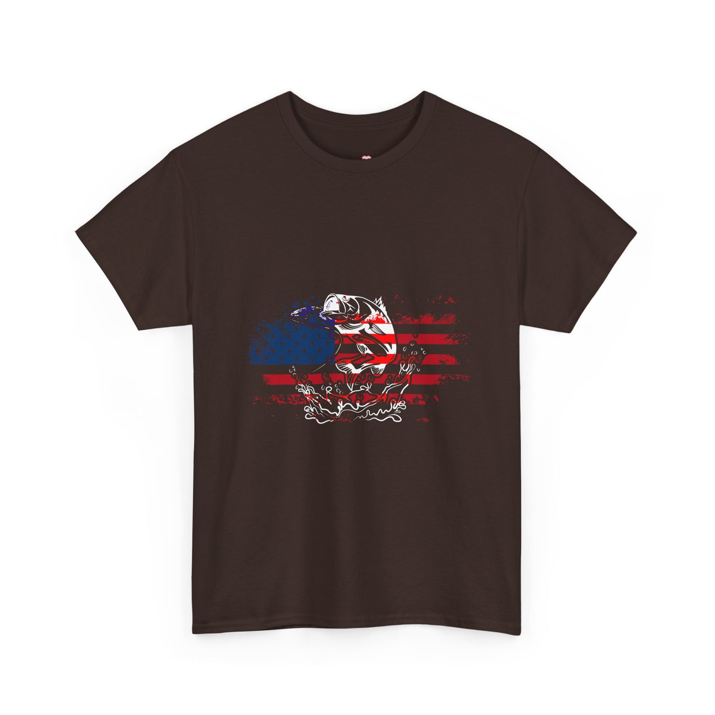 Fishing American Flag Vintage - Unisex T-Shirt