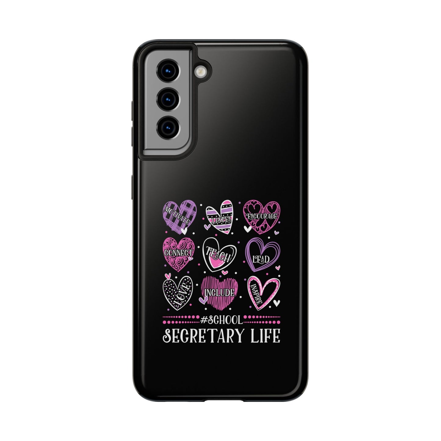 School Secretary Hearts Valentine Valentines Day - Tough Phone Case