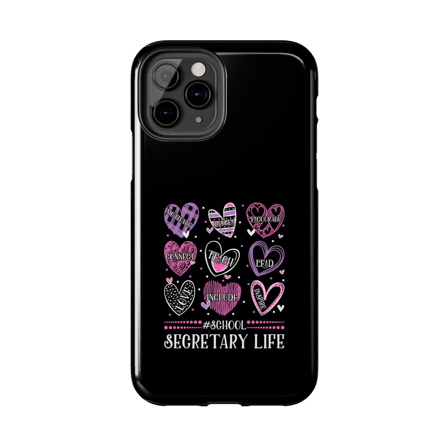 School Secretary Hearts Valentine Valentines Day - Tough Phone Case