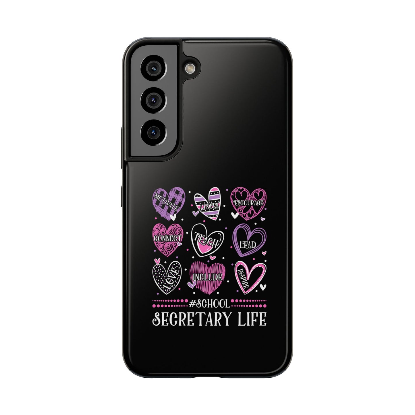 School Secretary Hearts Valentine Valentines Day - Tough Phone Case