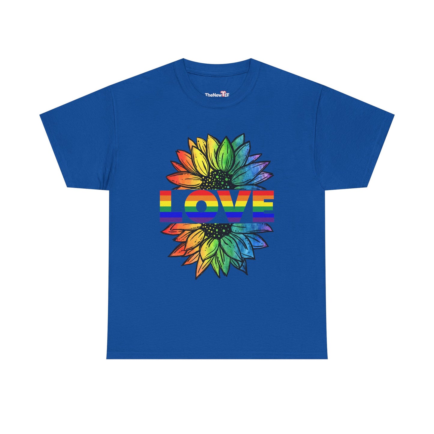 Love Sunflower Floral Lgbtq Rainbow Flag Gay Pride Ally - Unisex T-Shirt