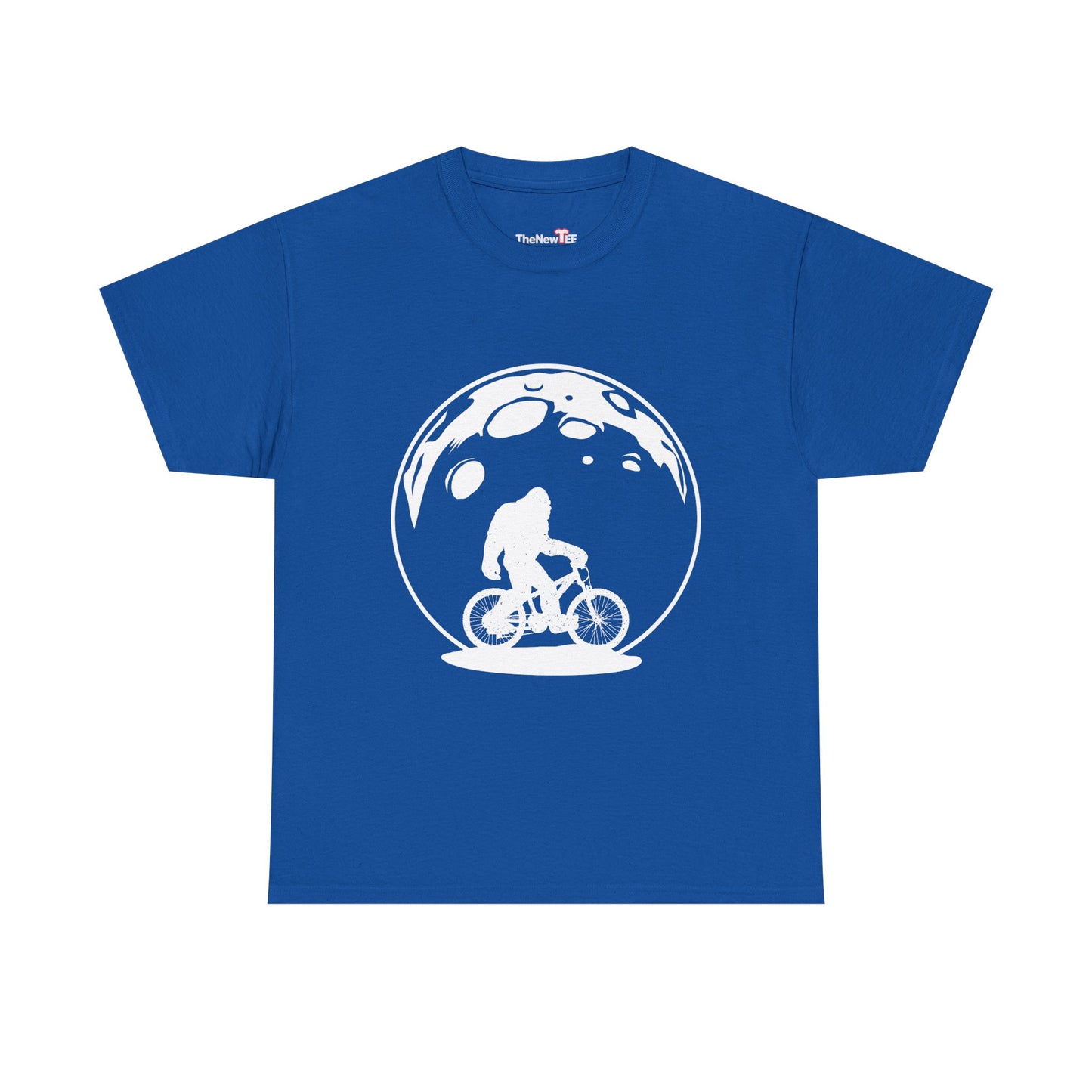 Yeti Riding Moon Bike Halloween Lunar Cycling Bigfoot - Unisex T-Shirt